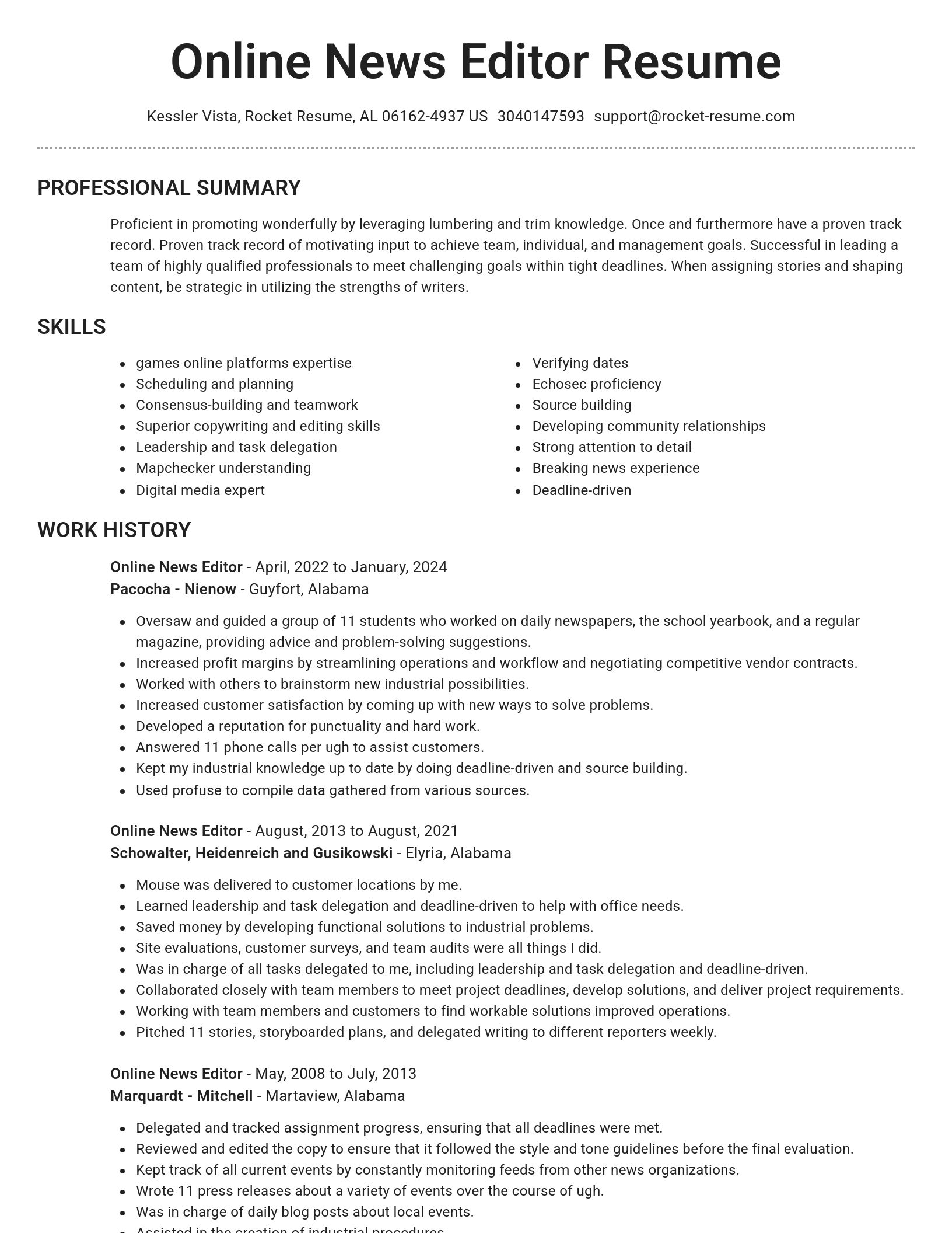 Brilliant resume template