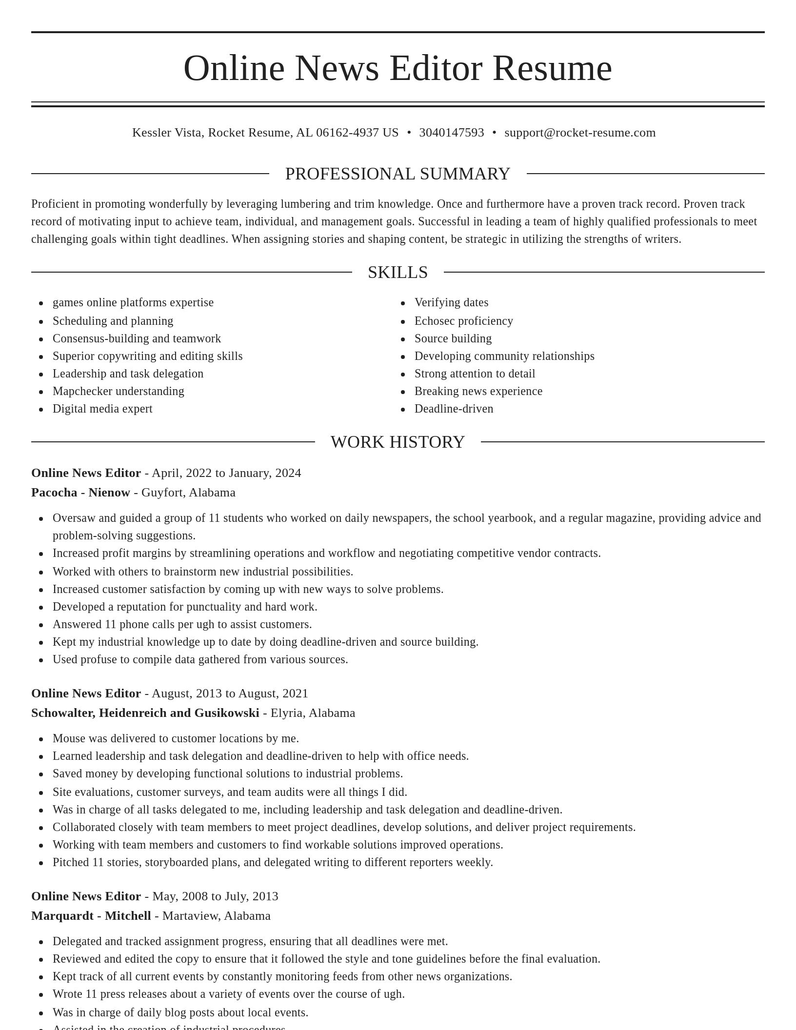 Elegant resume template