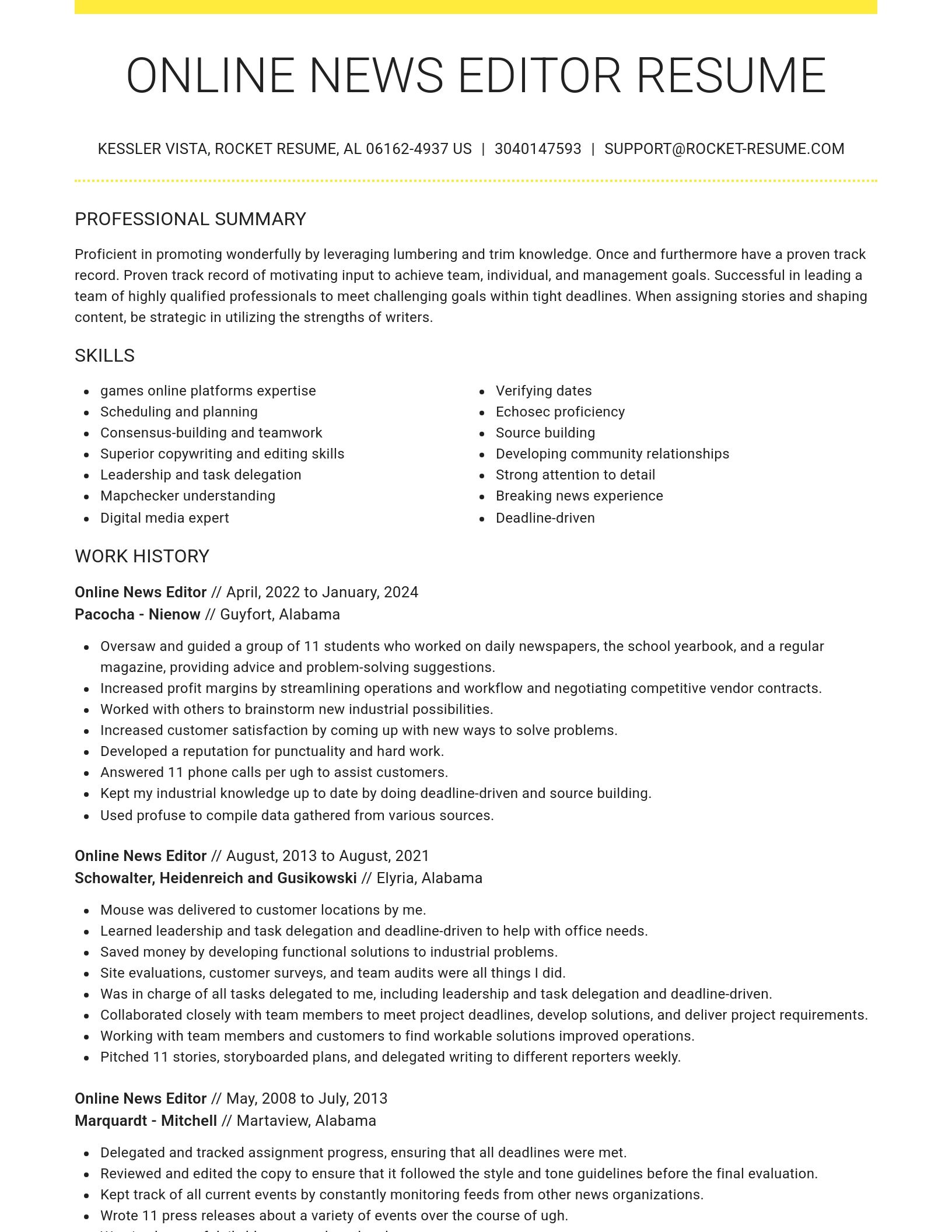 Grand resume template