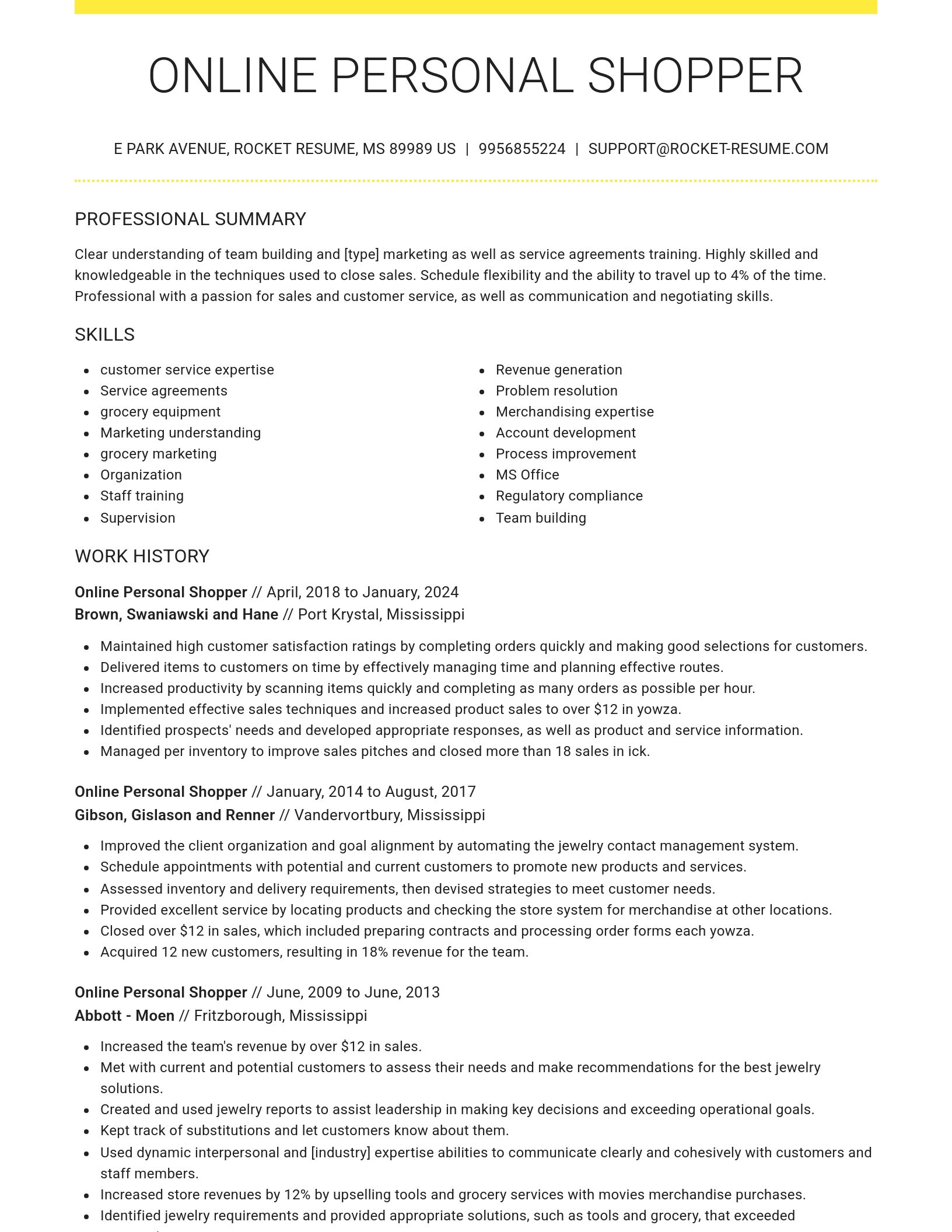 Grand resume template