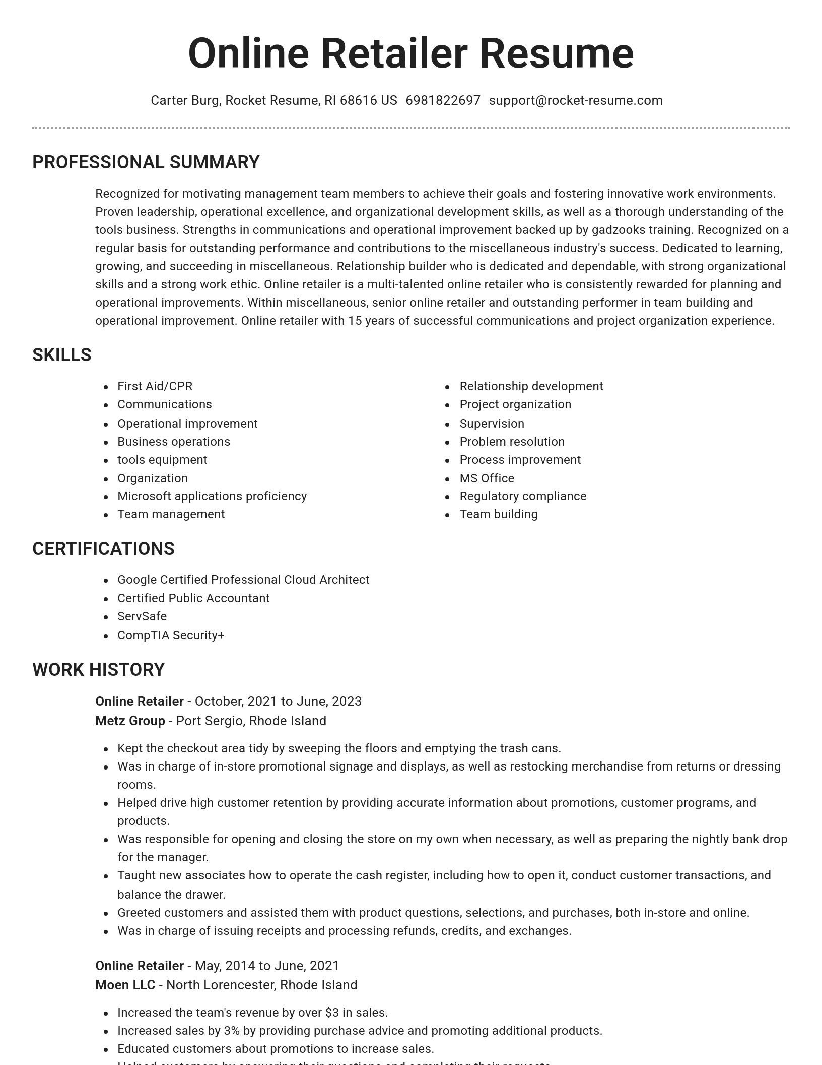 Brilliant resume template