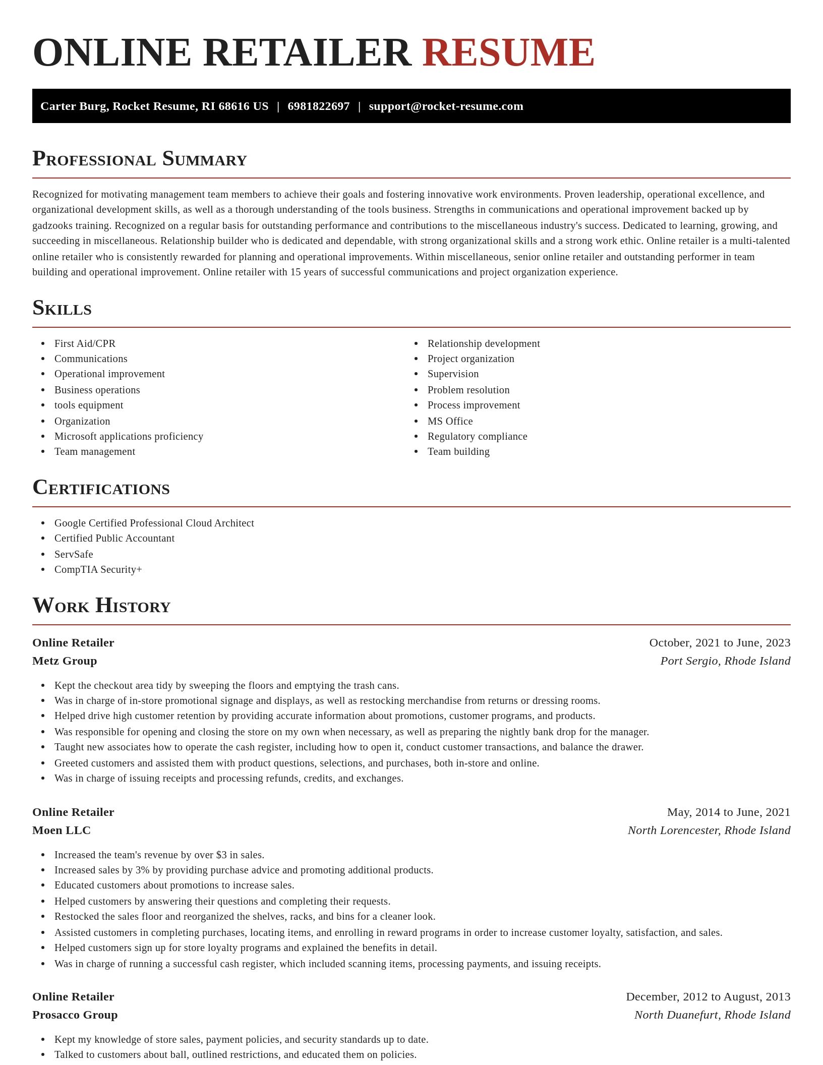 Exquisite resume template