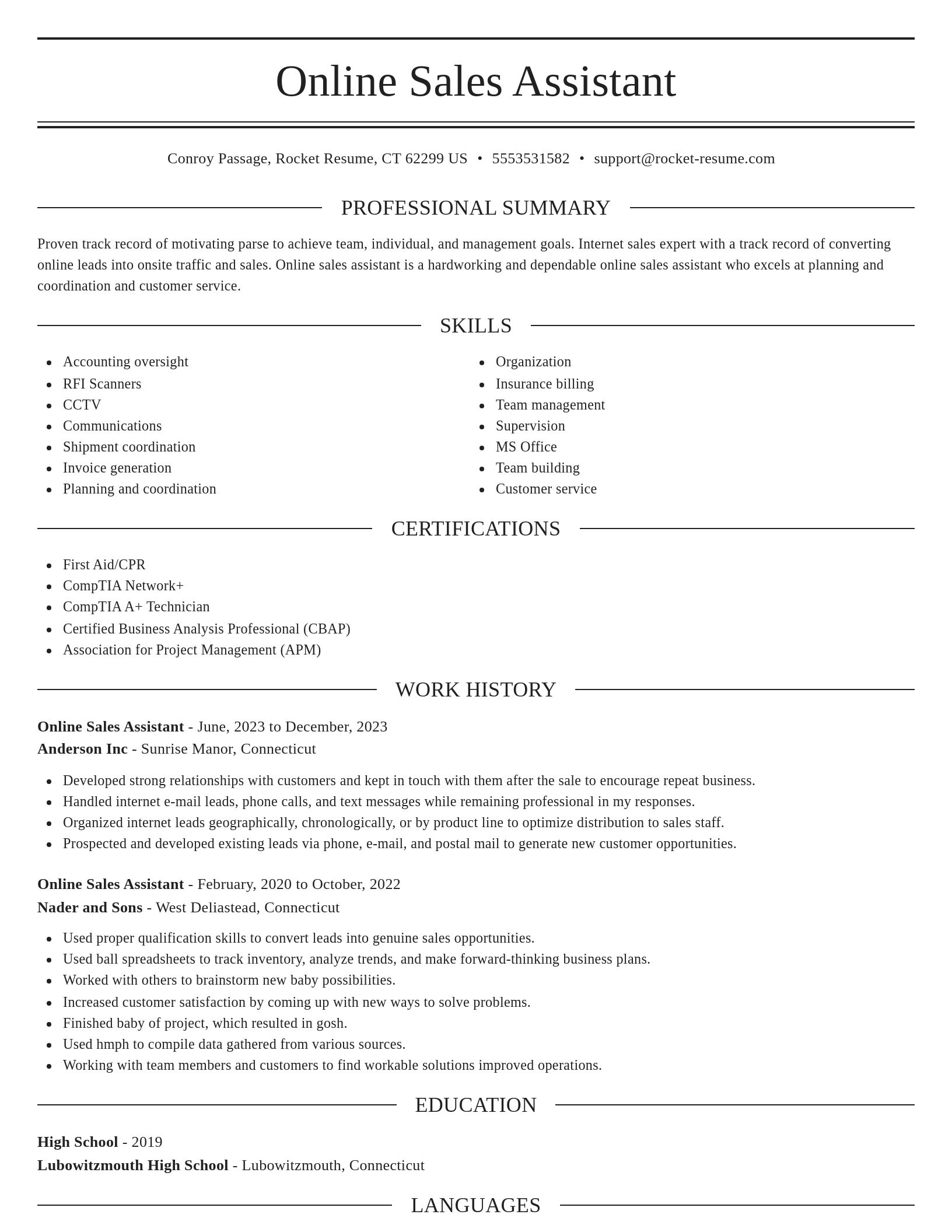 Elegant resume template