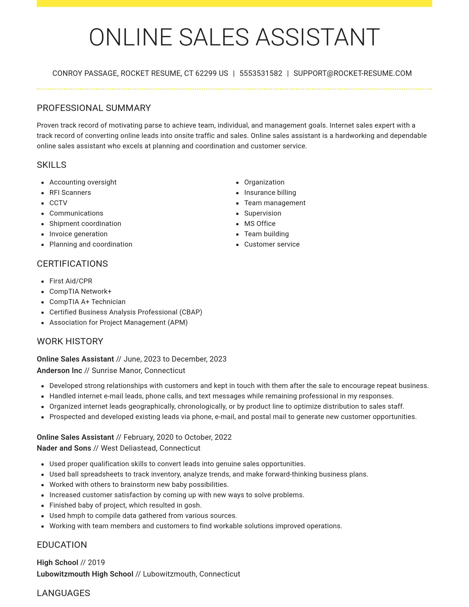 Grand resume template