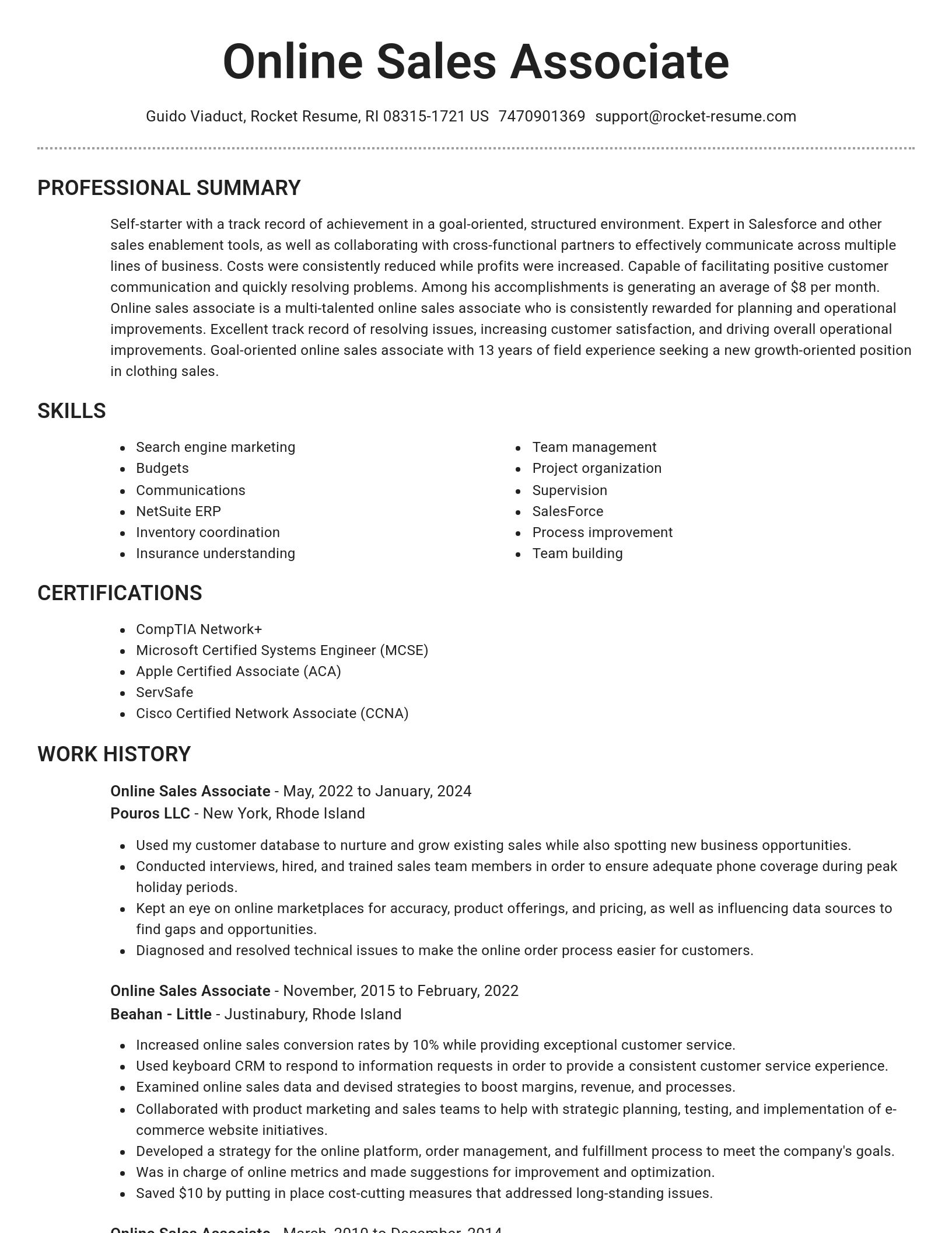Brilliant resume template
