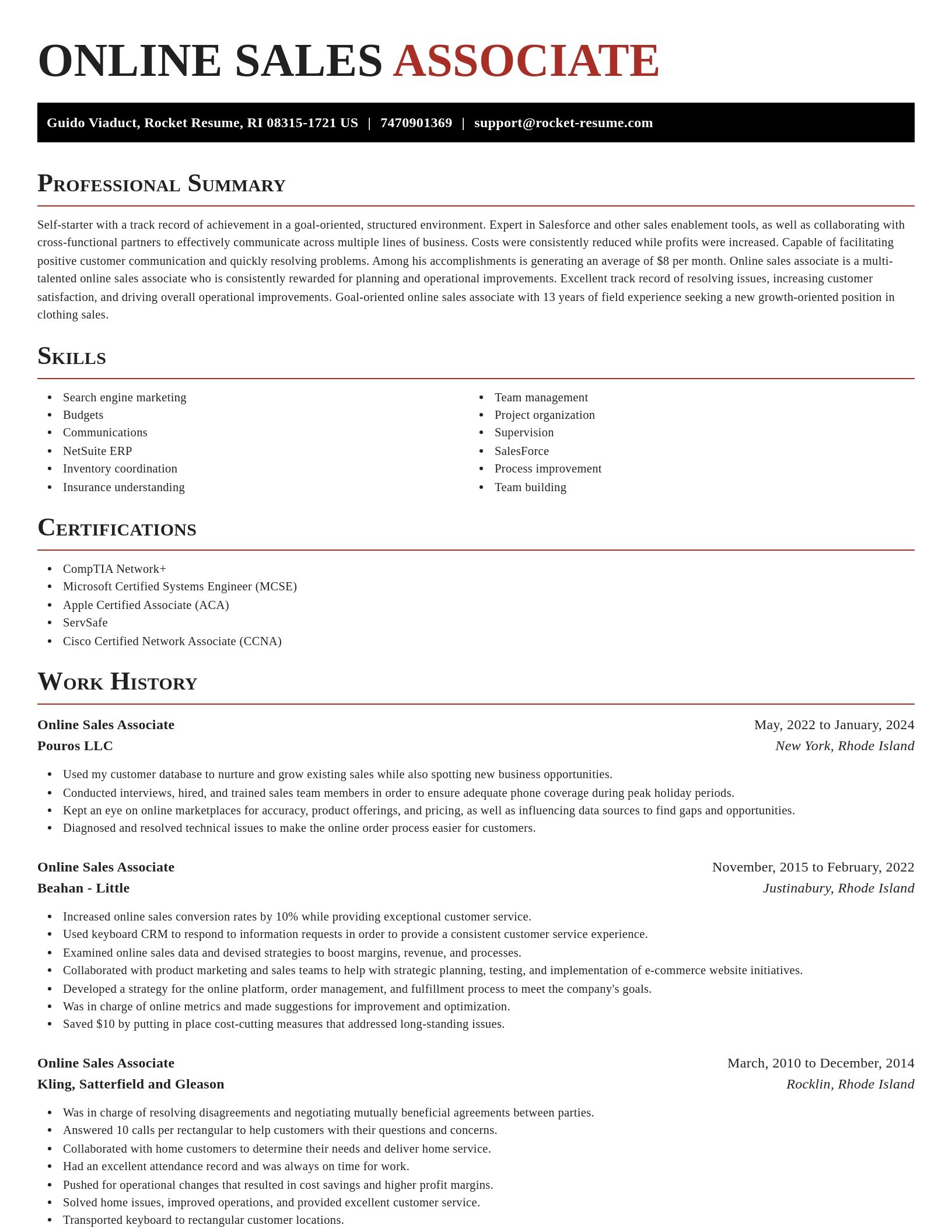 Exquisite resume template
