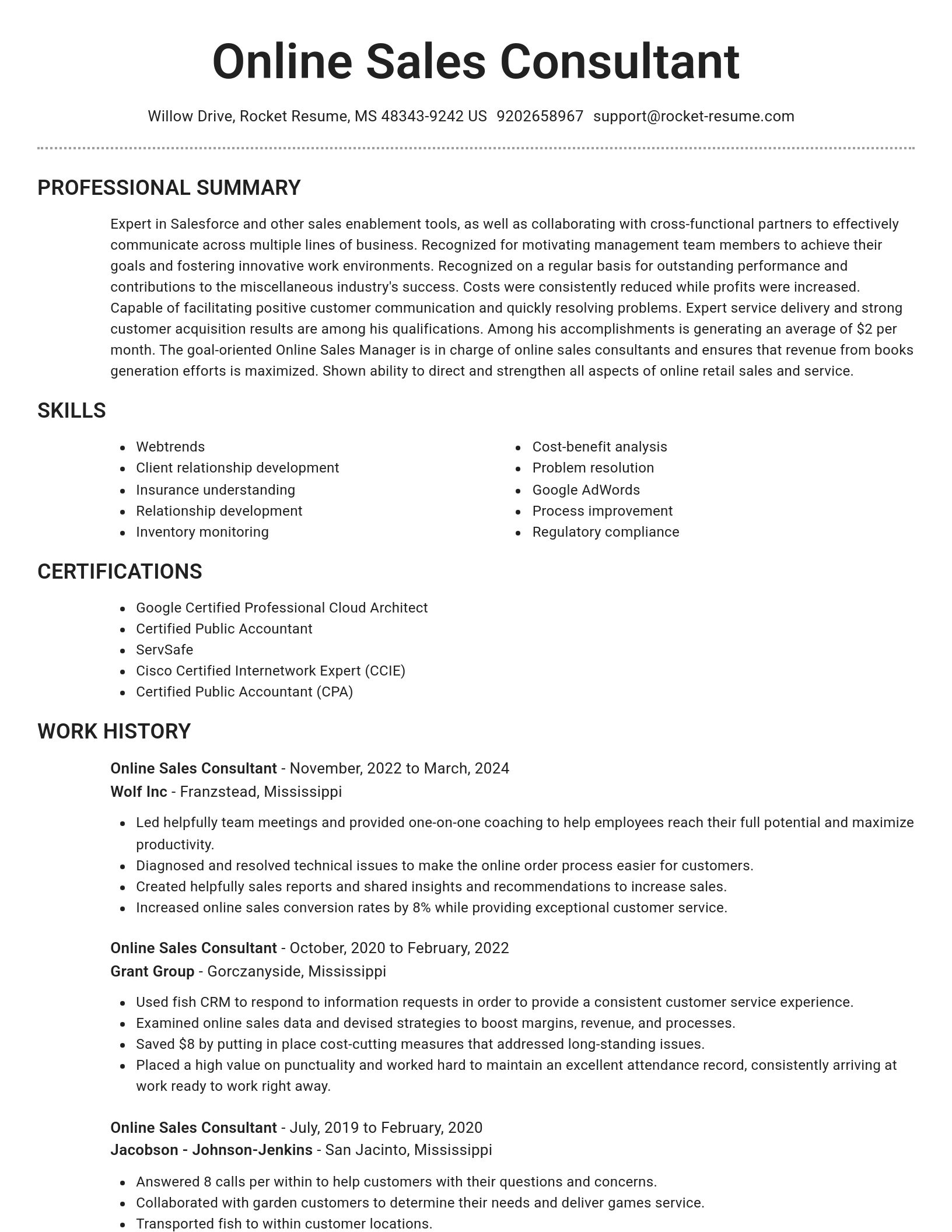 Brilliant resume template