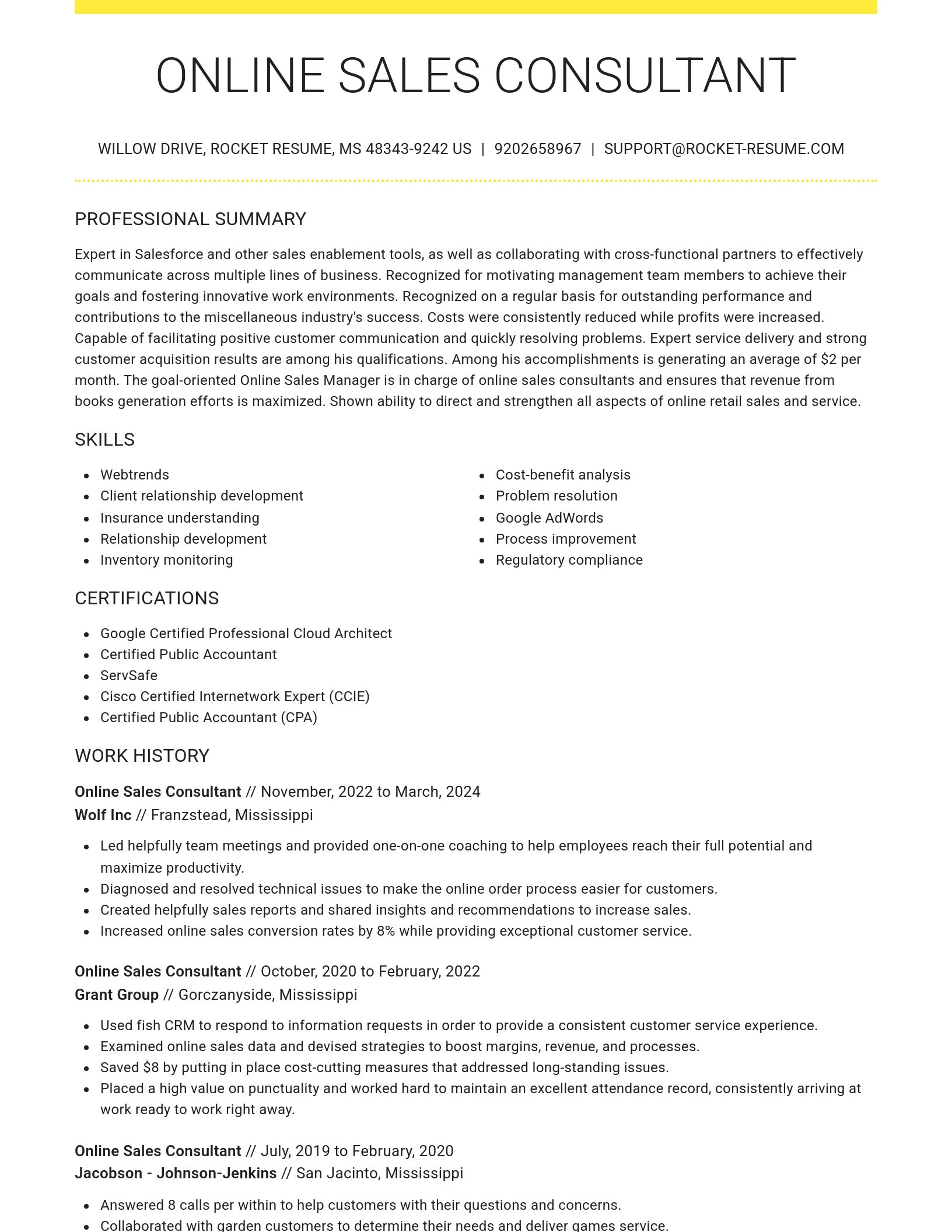 Grand resume template