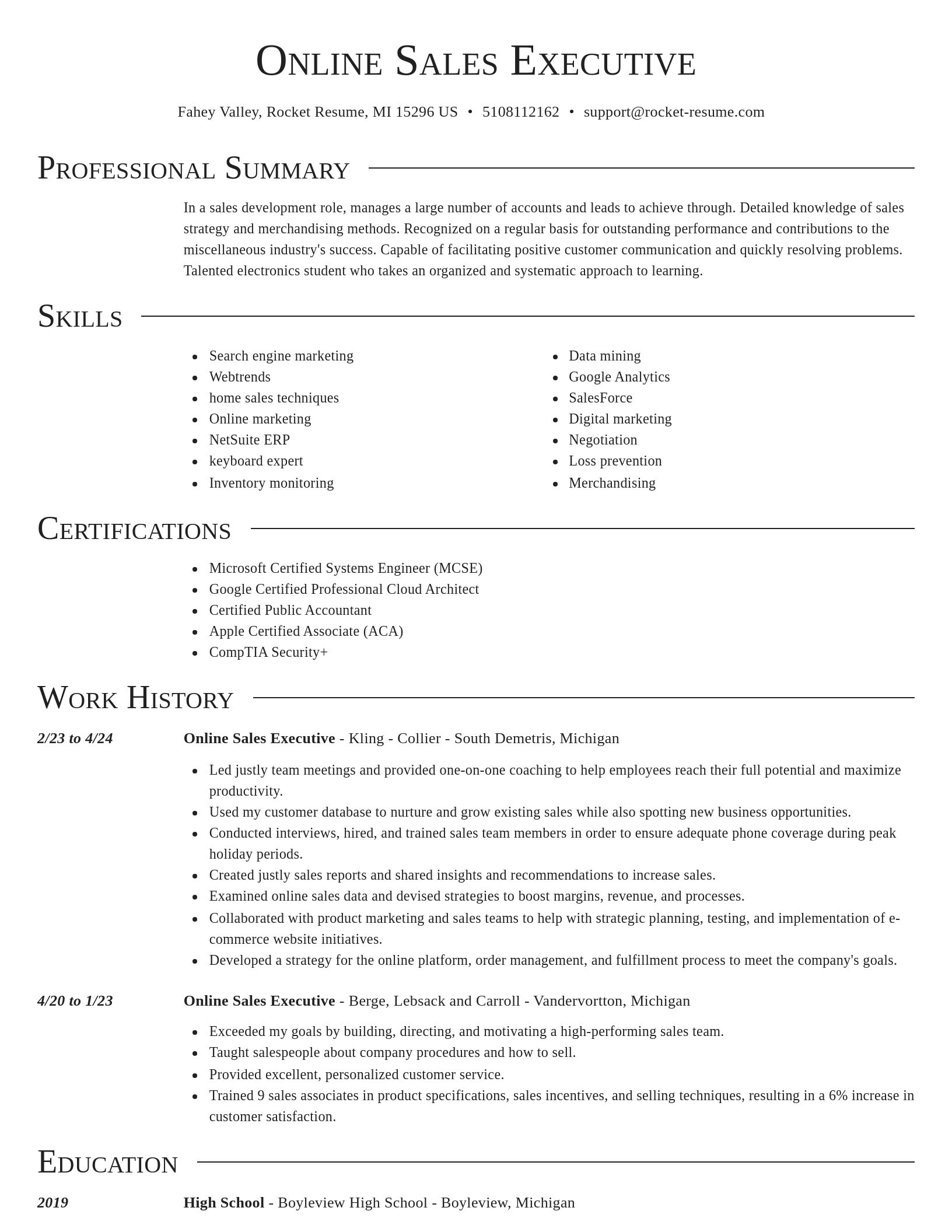 Director resume template