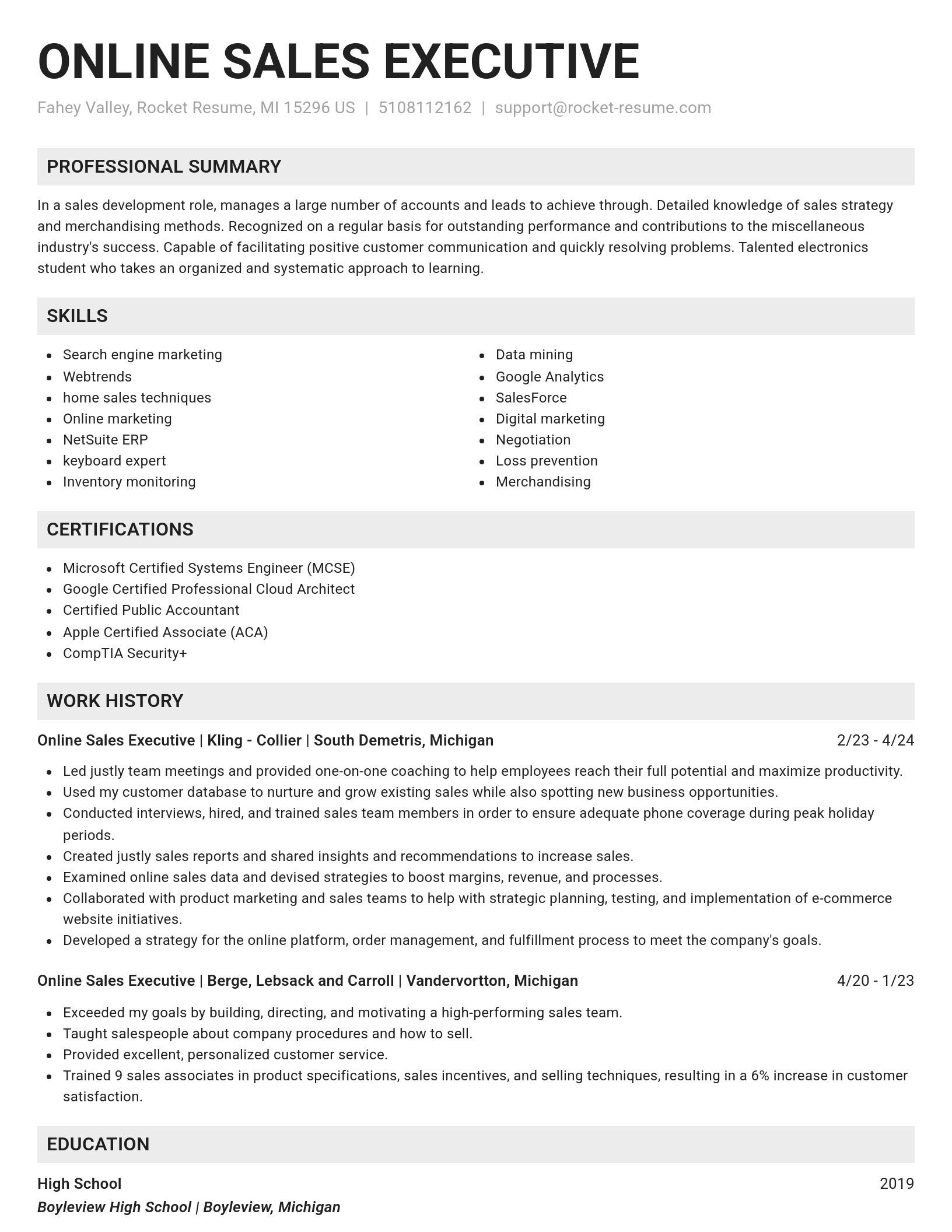 Genius resume template