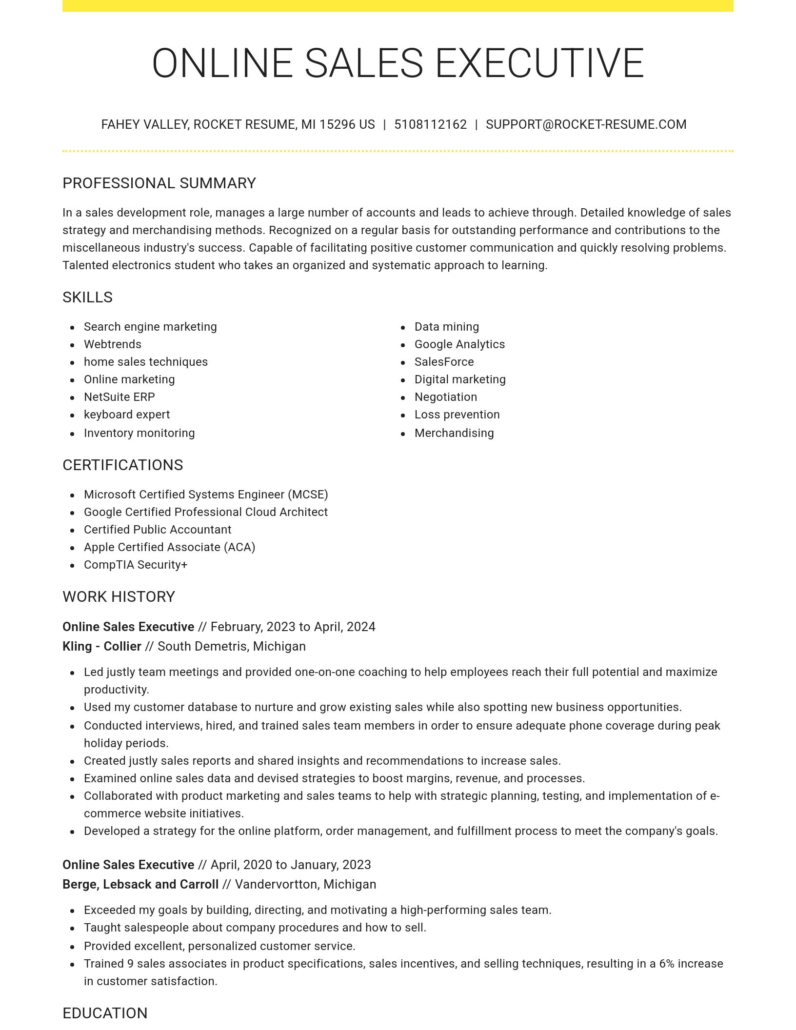 Grand resume template