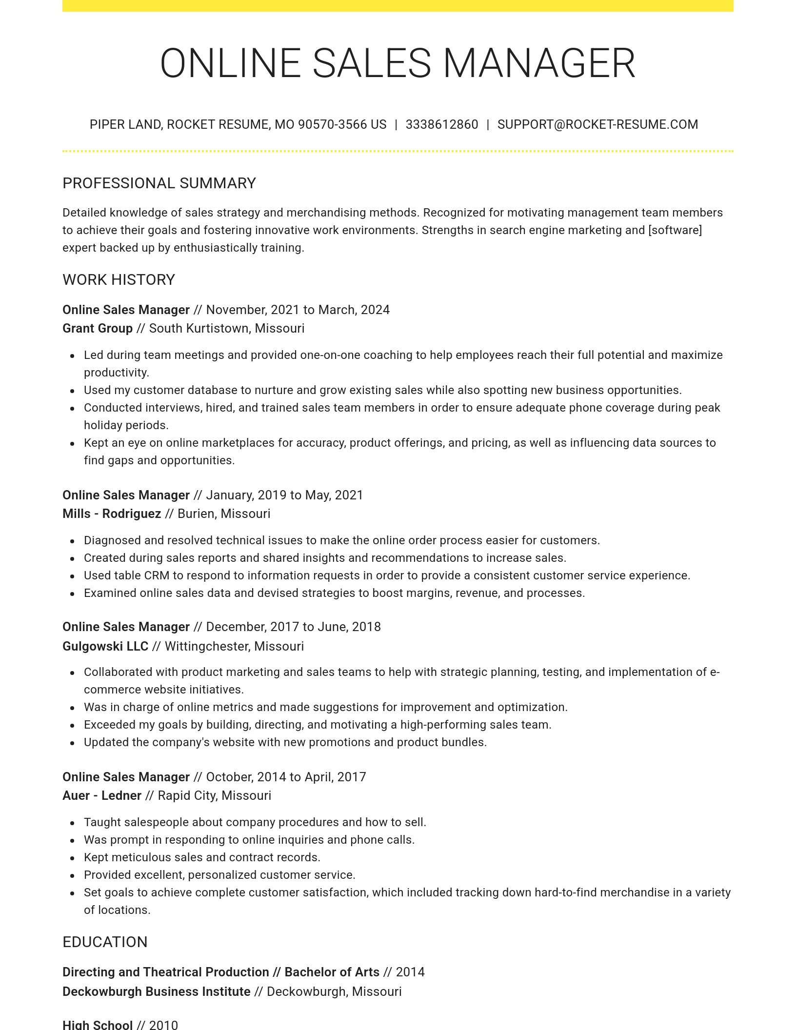 Grand resume template