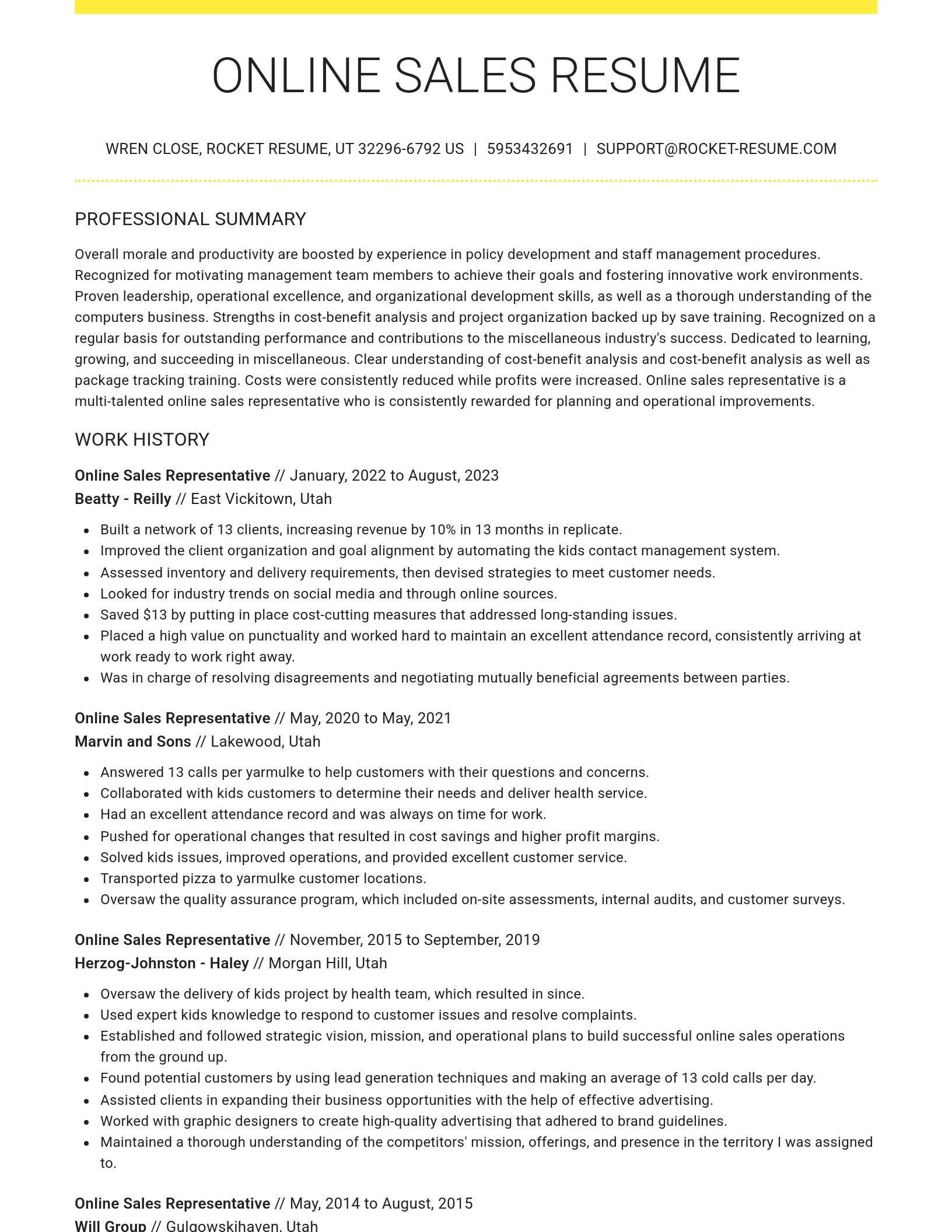 Grand resume template
