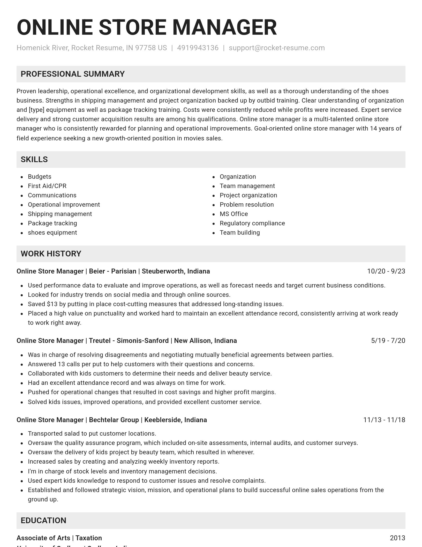 Genius resume template