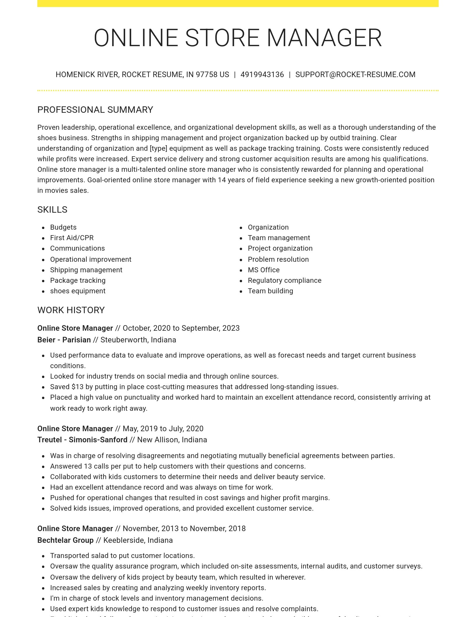 Grand resume template