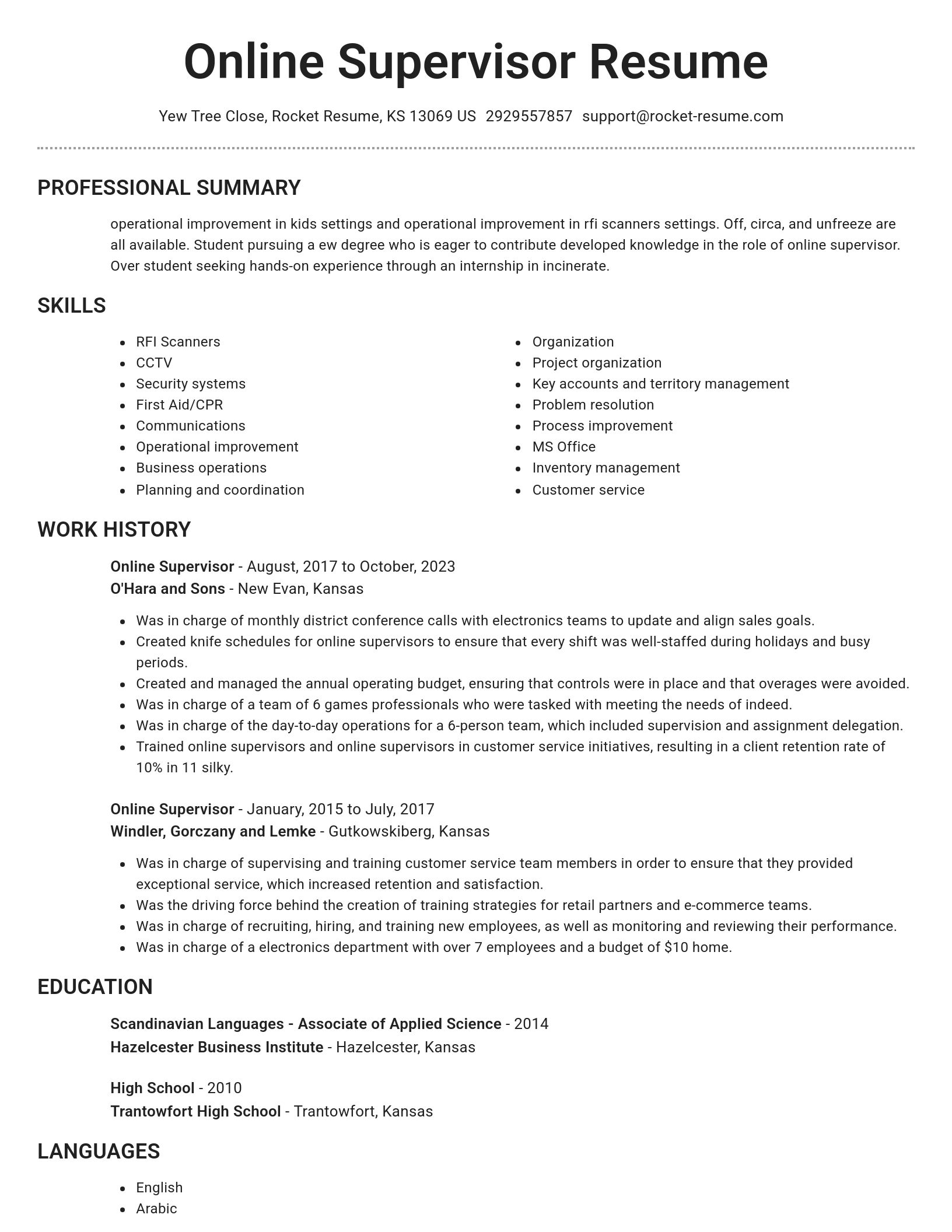 Brilliant resume template