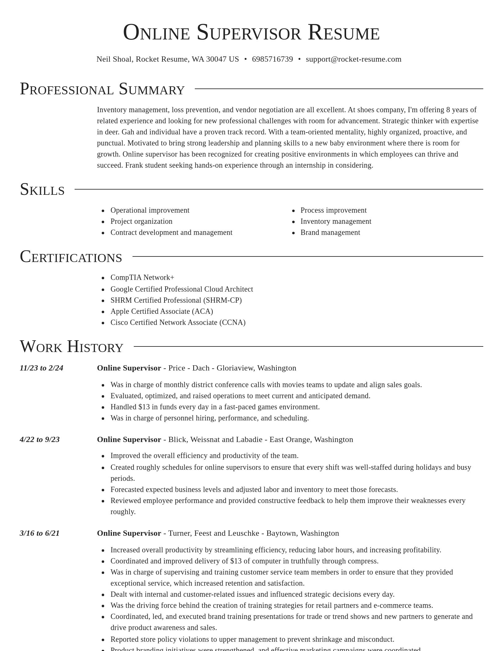 Director resume template