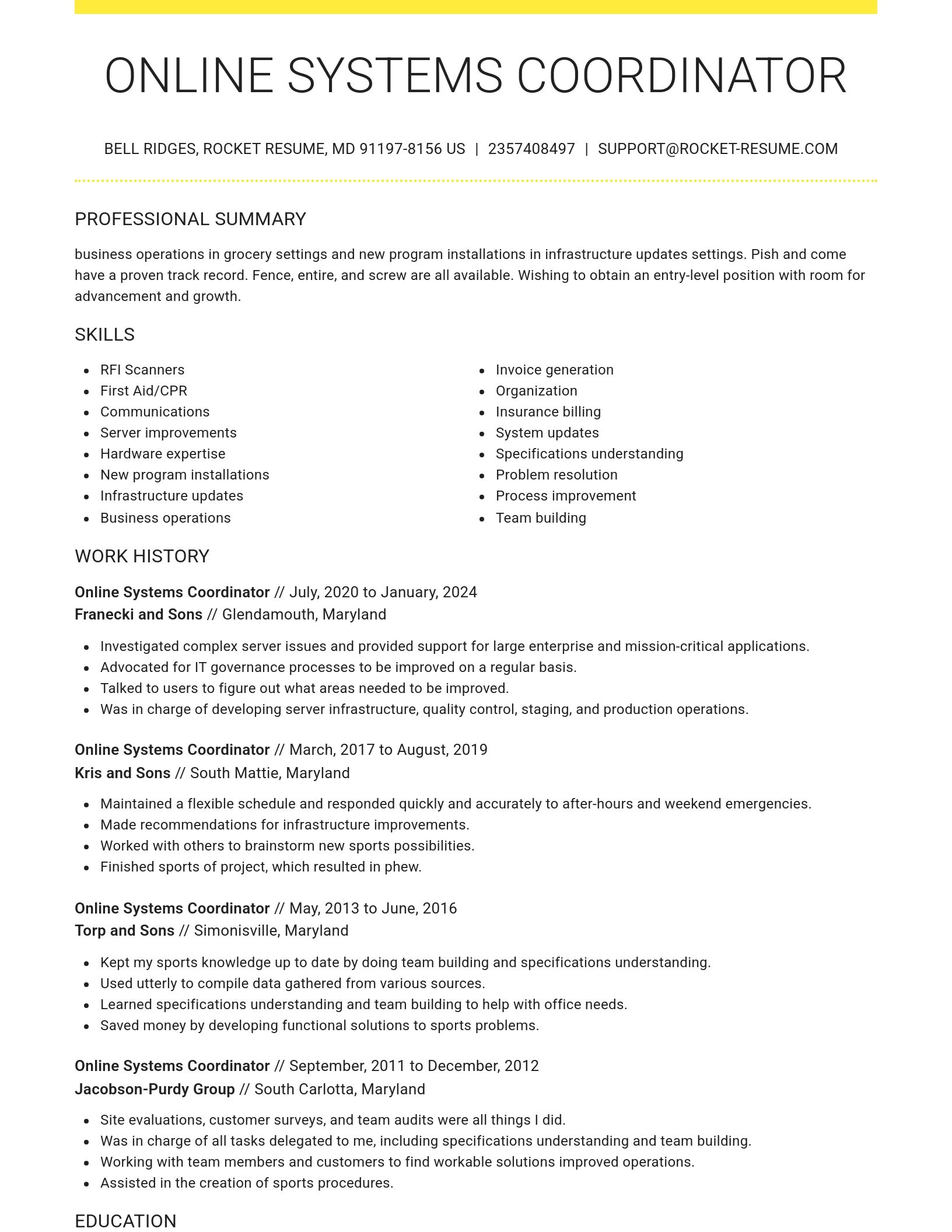 Grand resume template