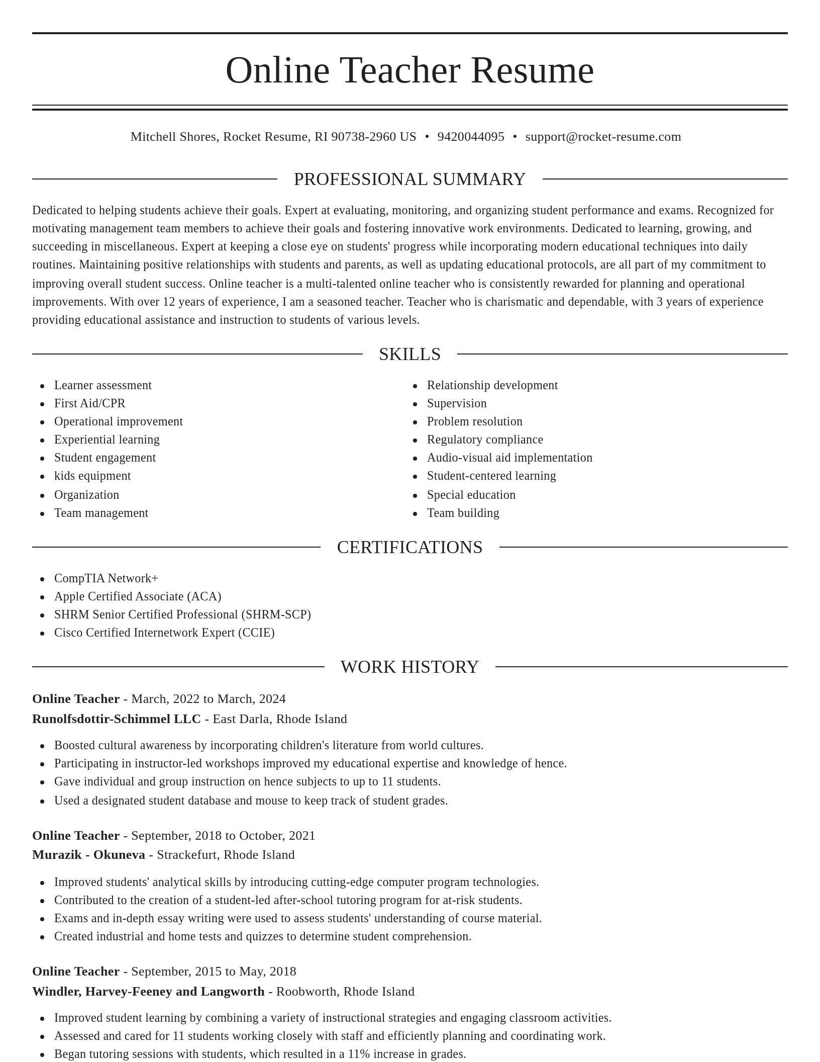 Elegant resume template