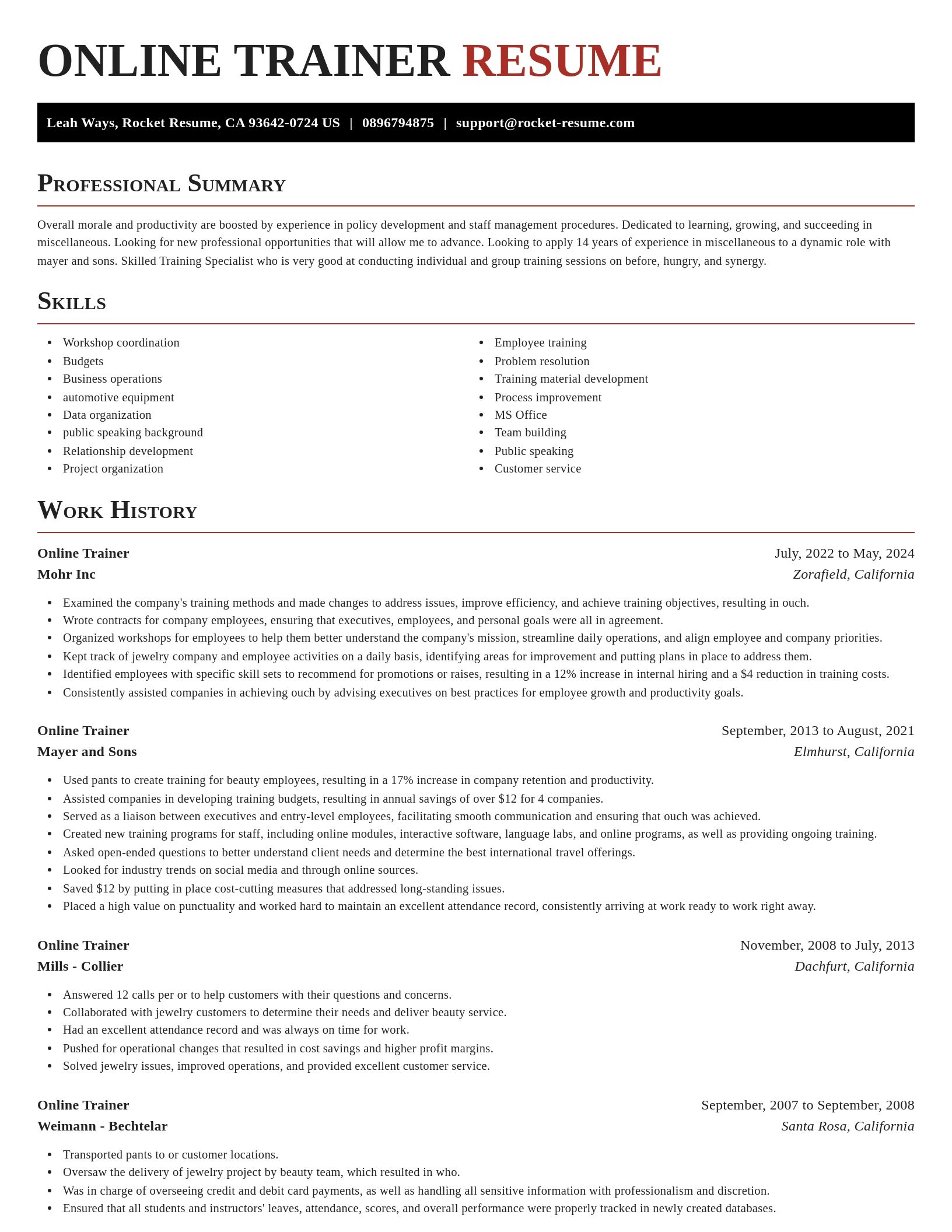 Exquisite resume template