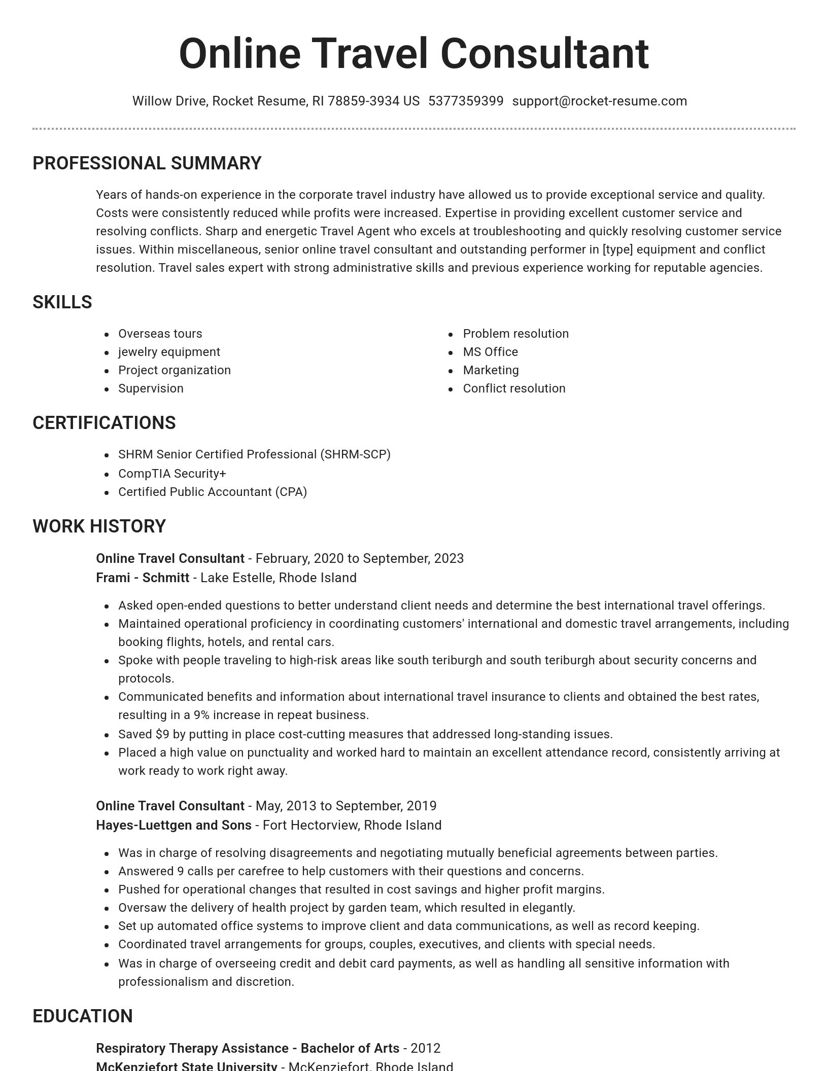 Brilliant resume template