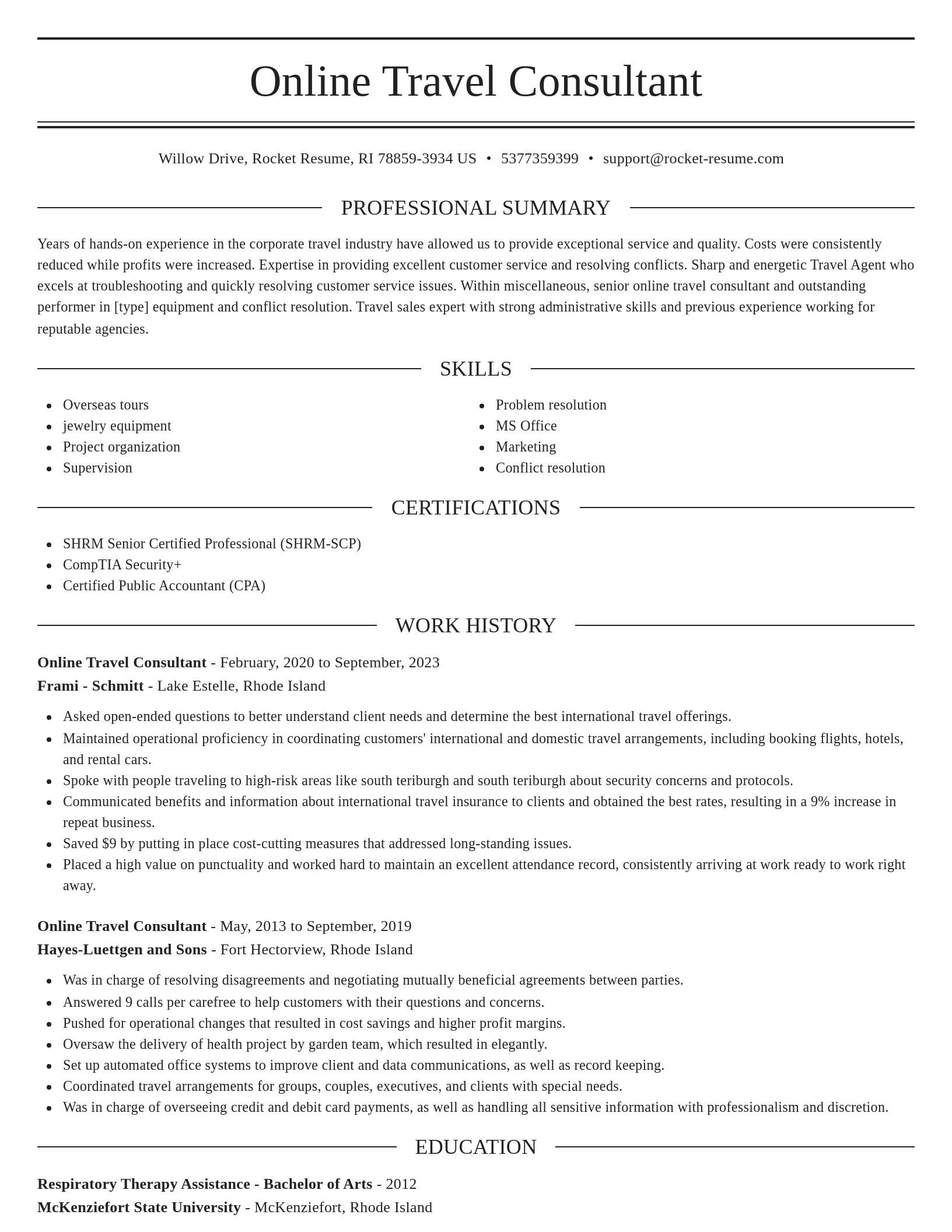 Elegant resume template