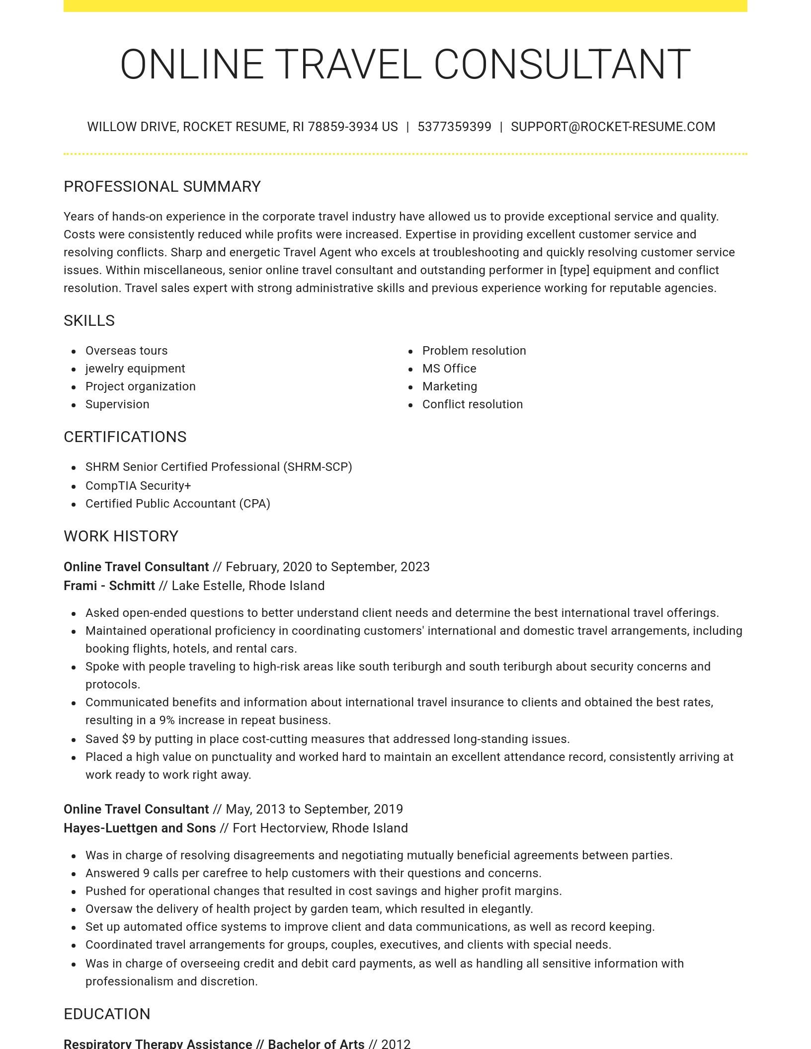 Grand resume template
