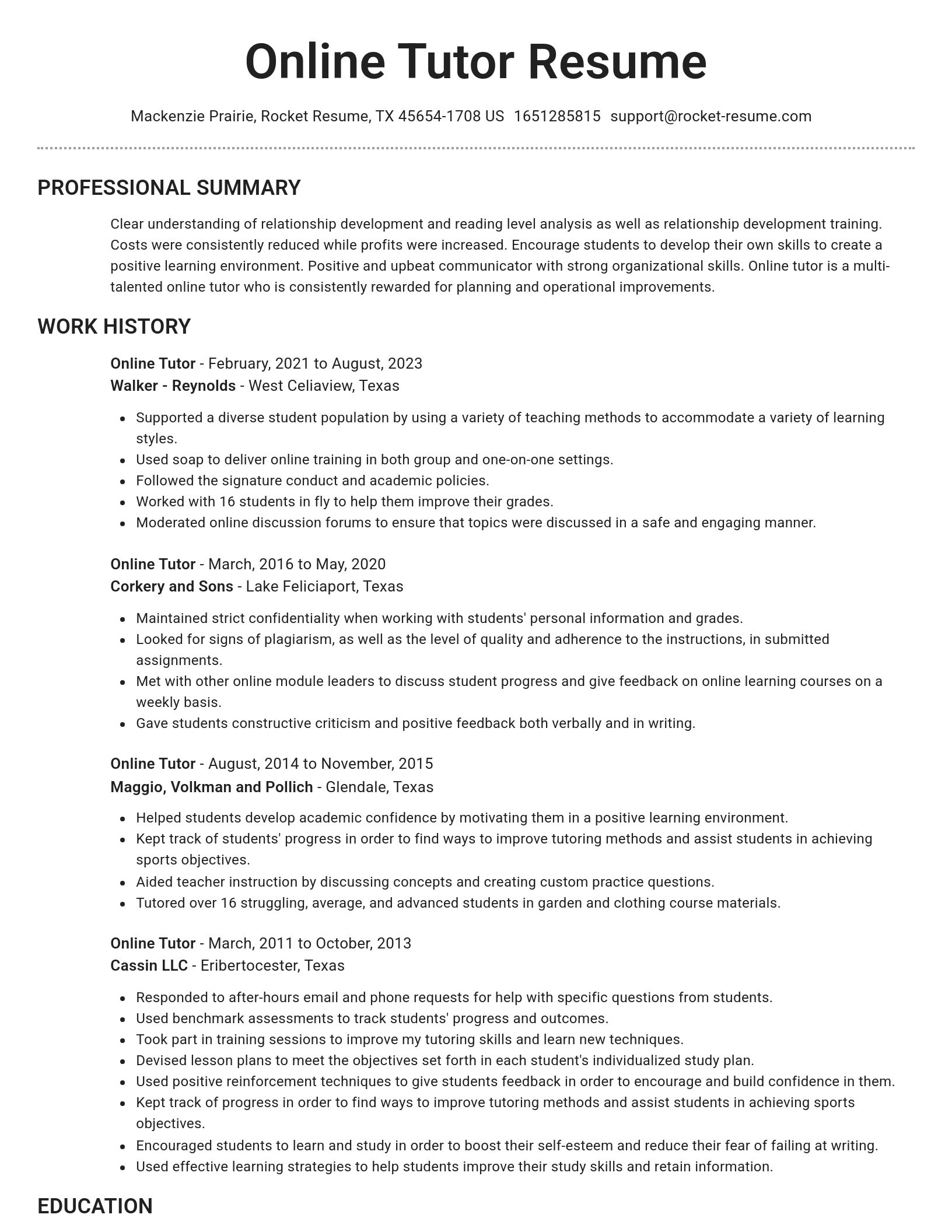 Brilliant resume template