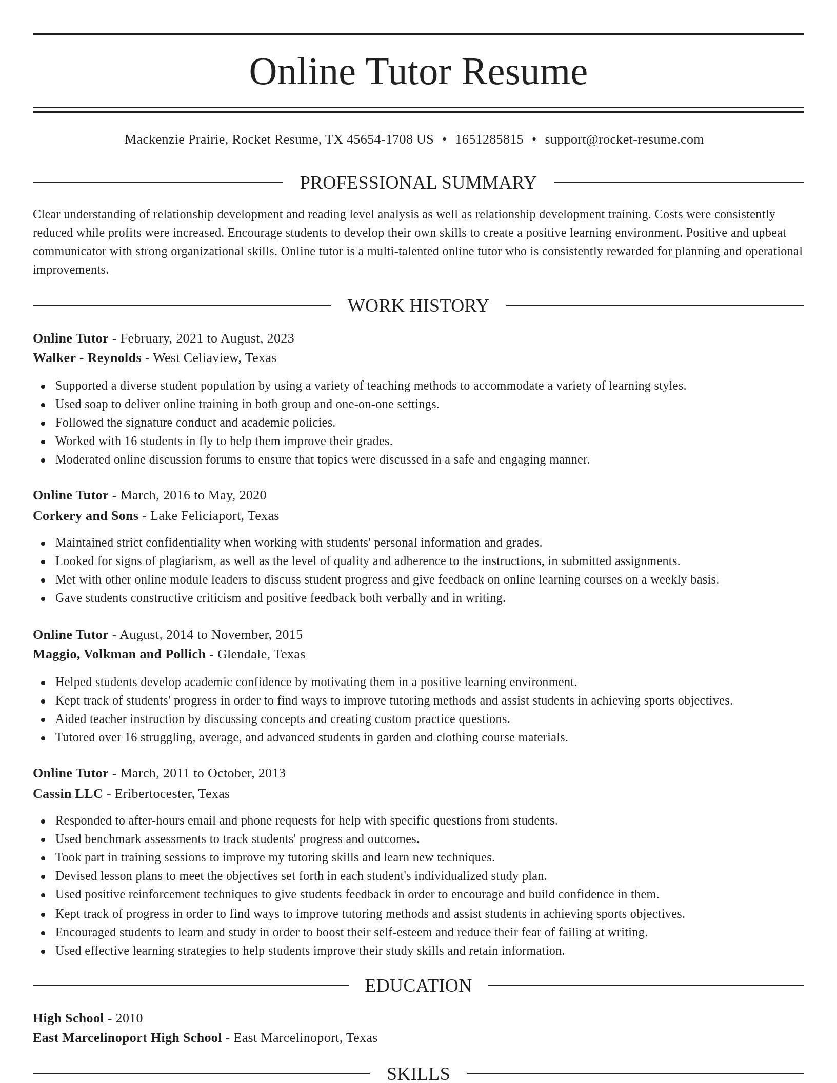 Elegant resume template