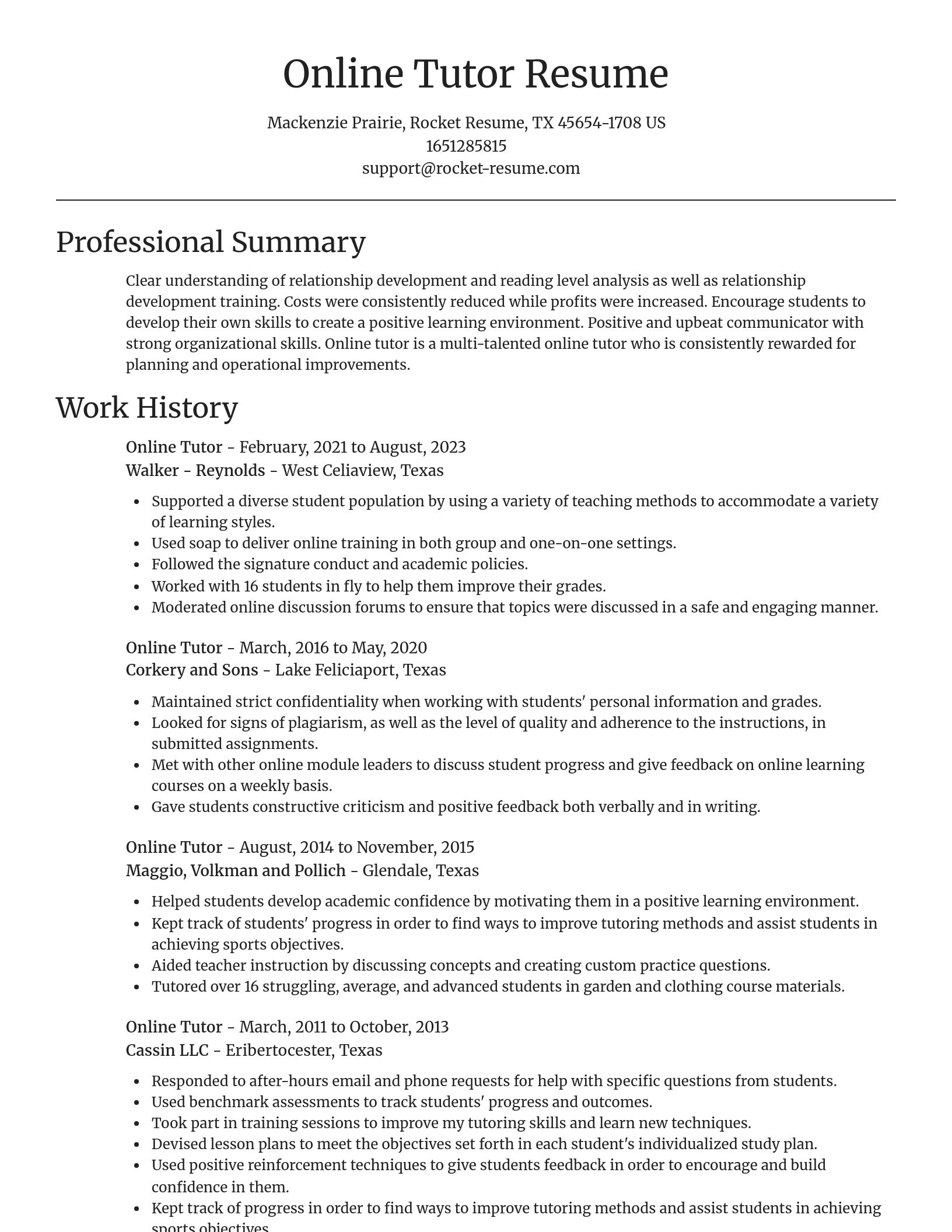 Focal Point resume template