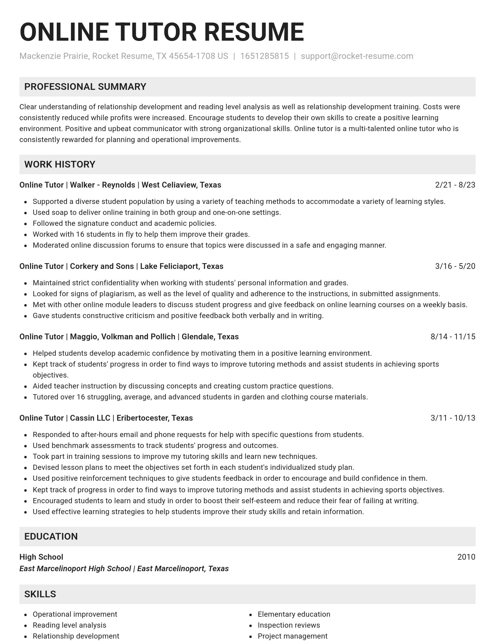 Genius resume template