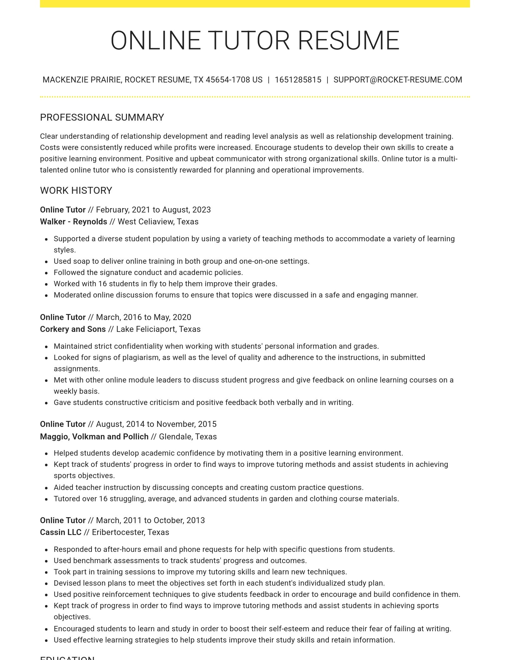 Grand resume template