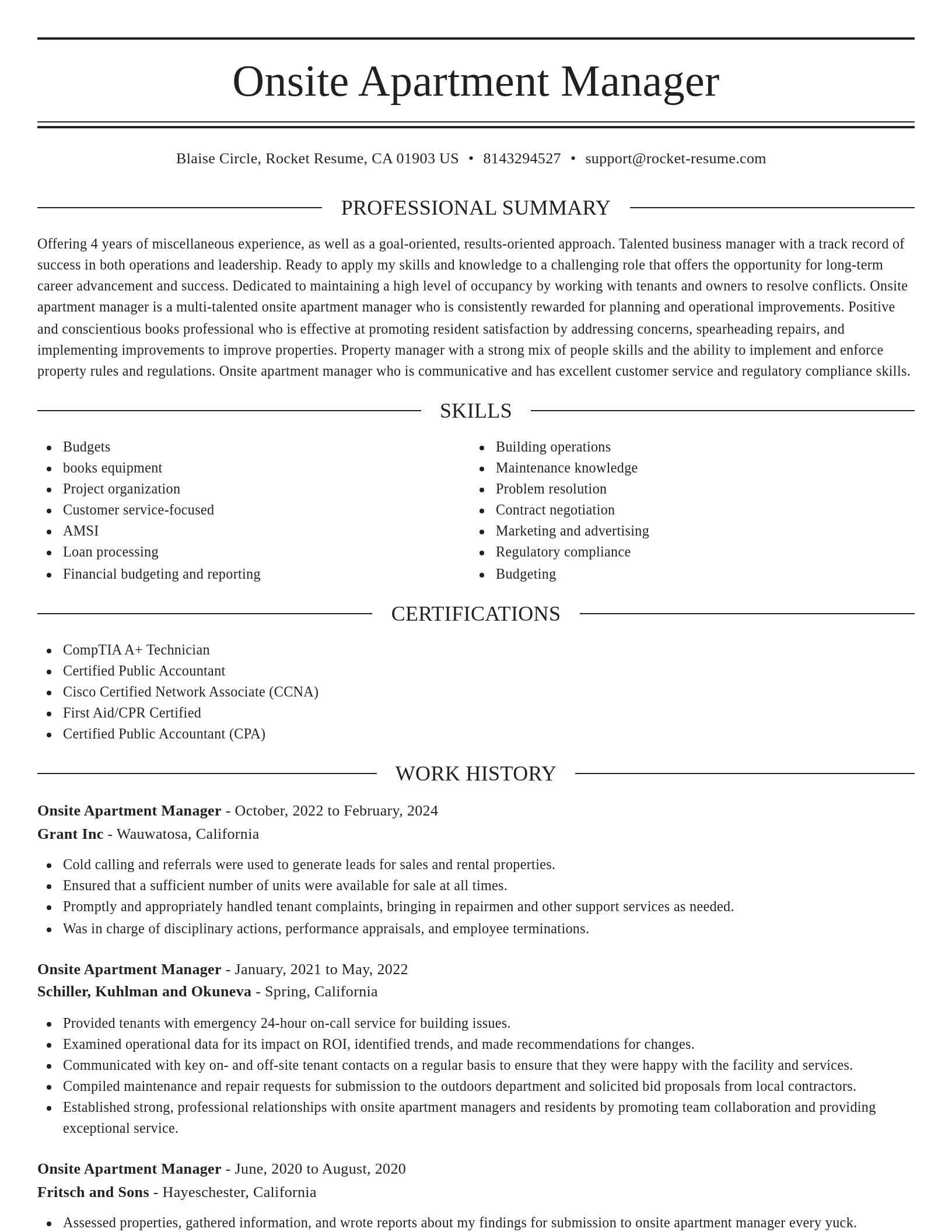 Elegant resume template