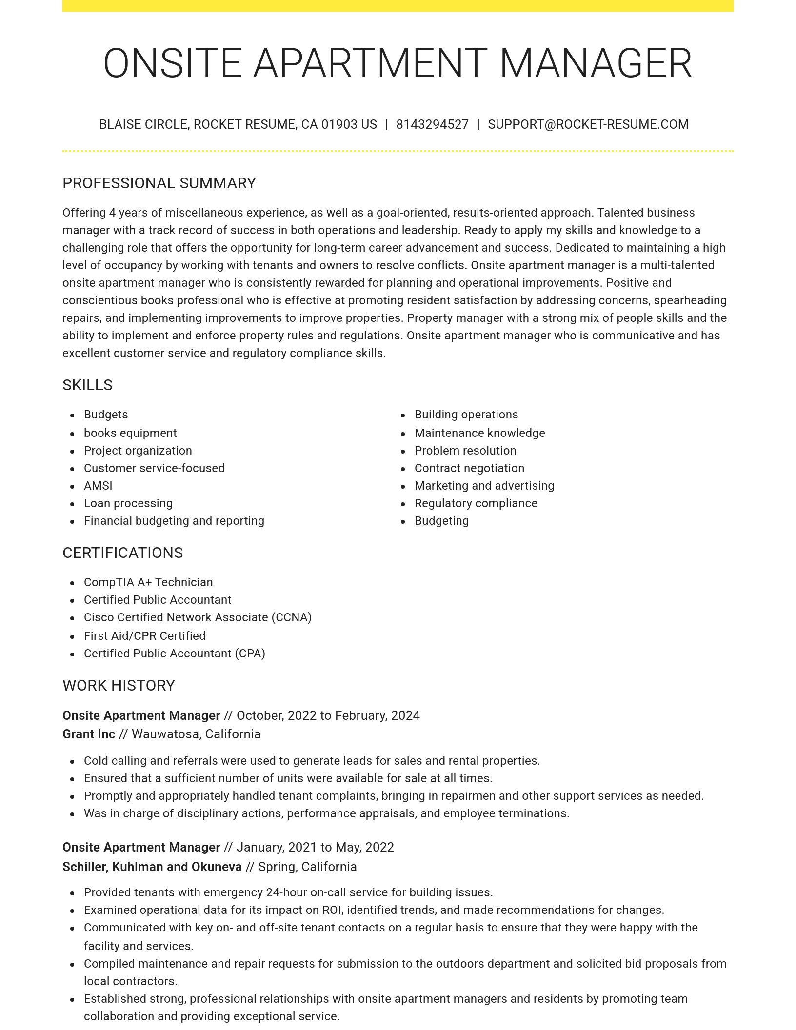 Grand resume template