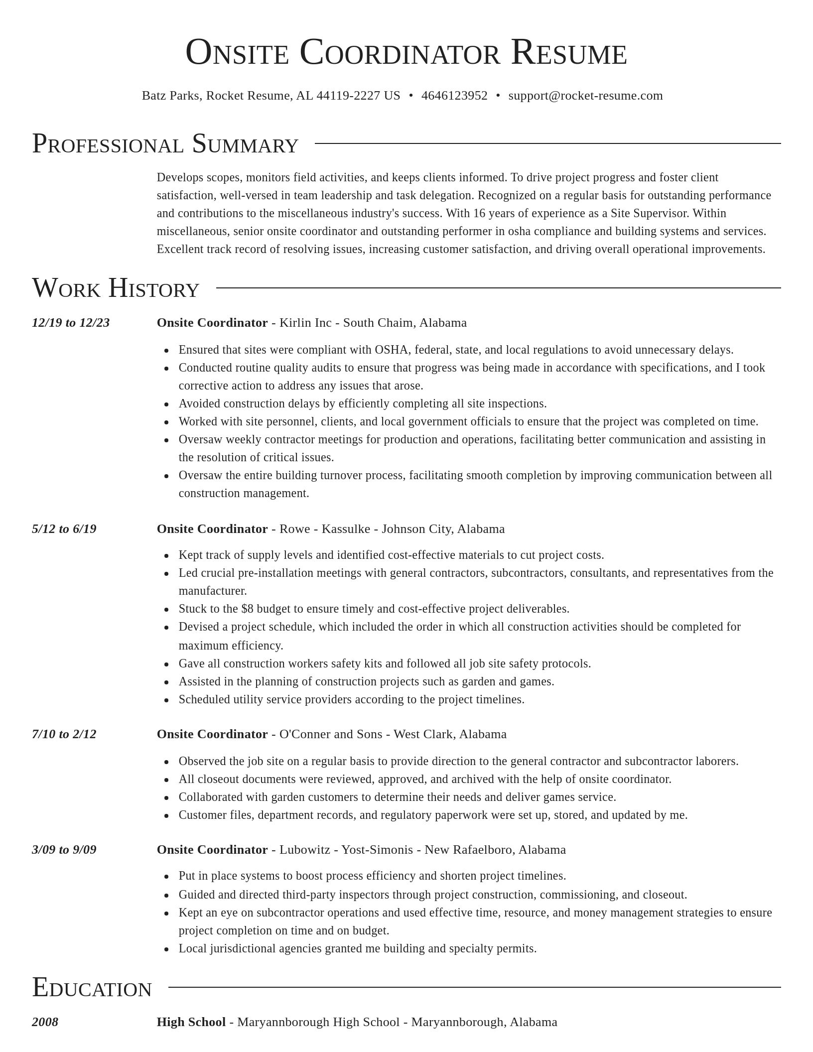 Director resume template