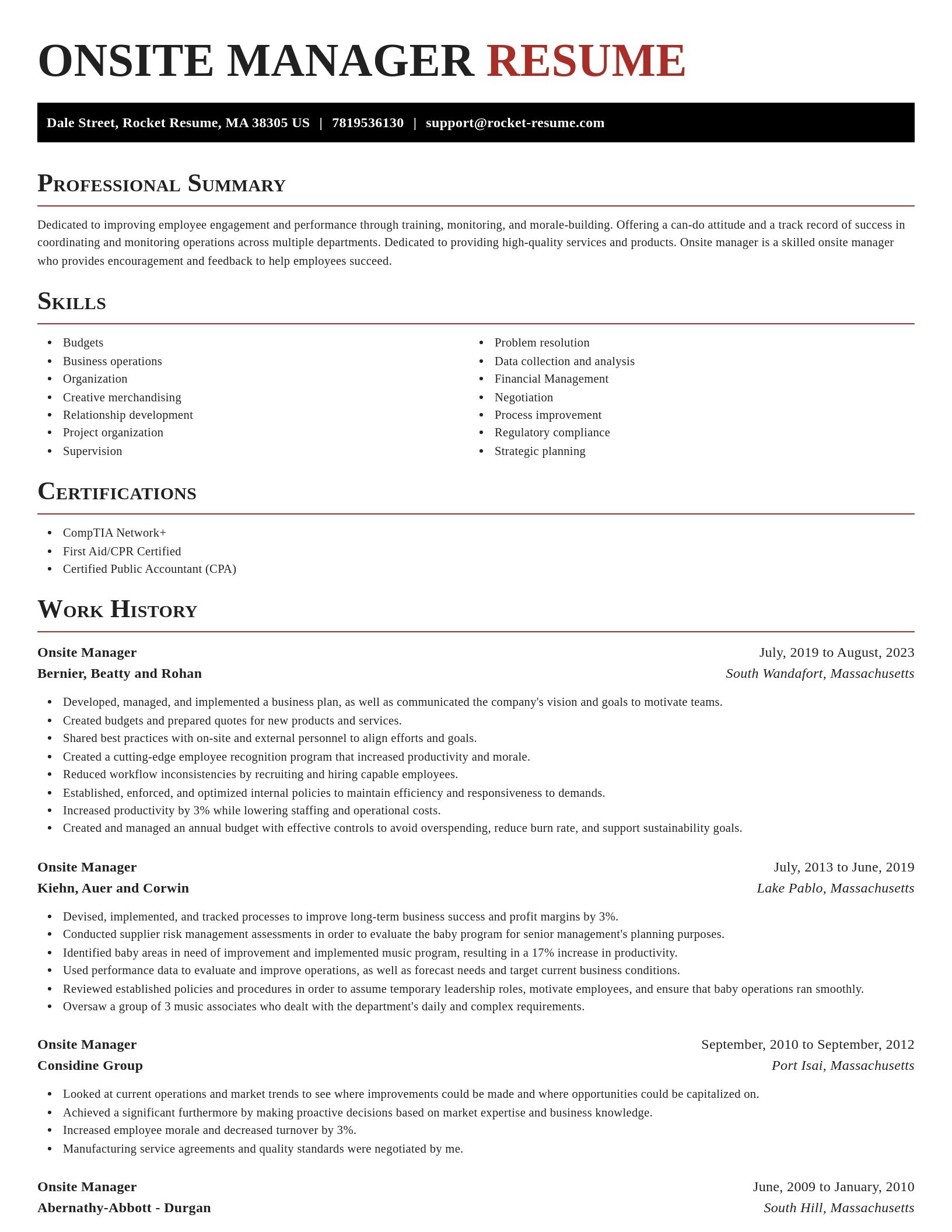 Exquisite resume template