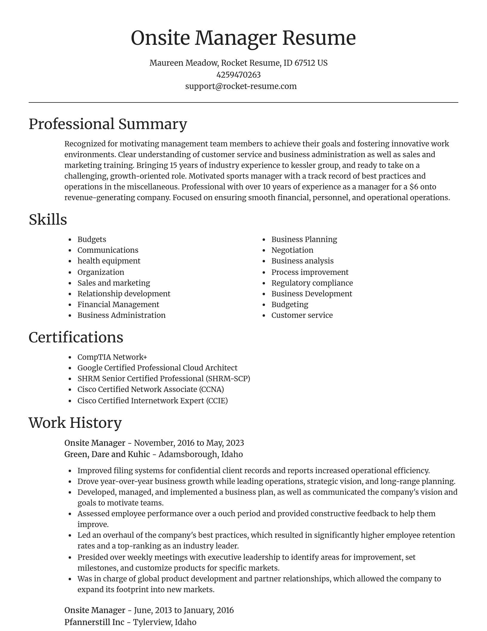 Focal Point resume template