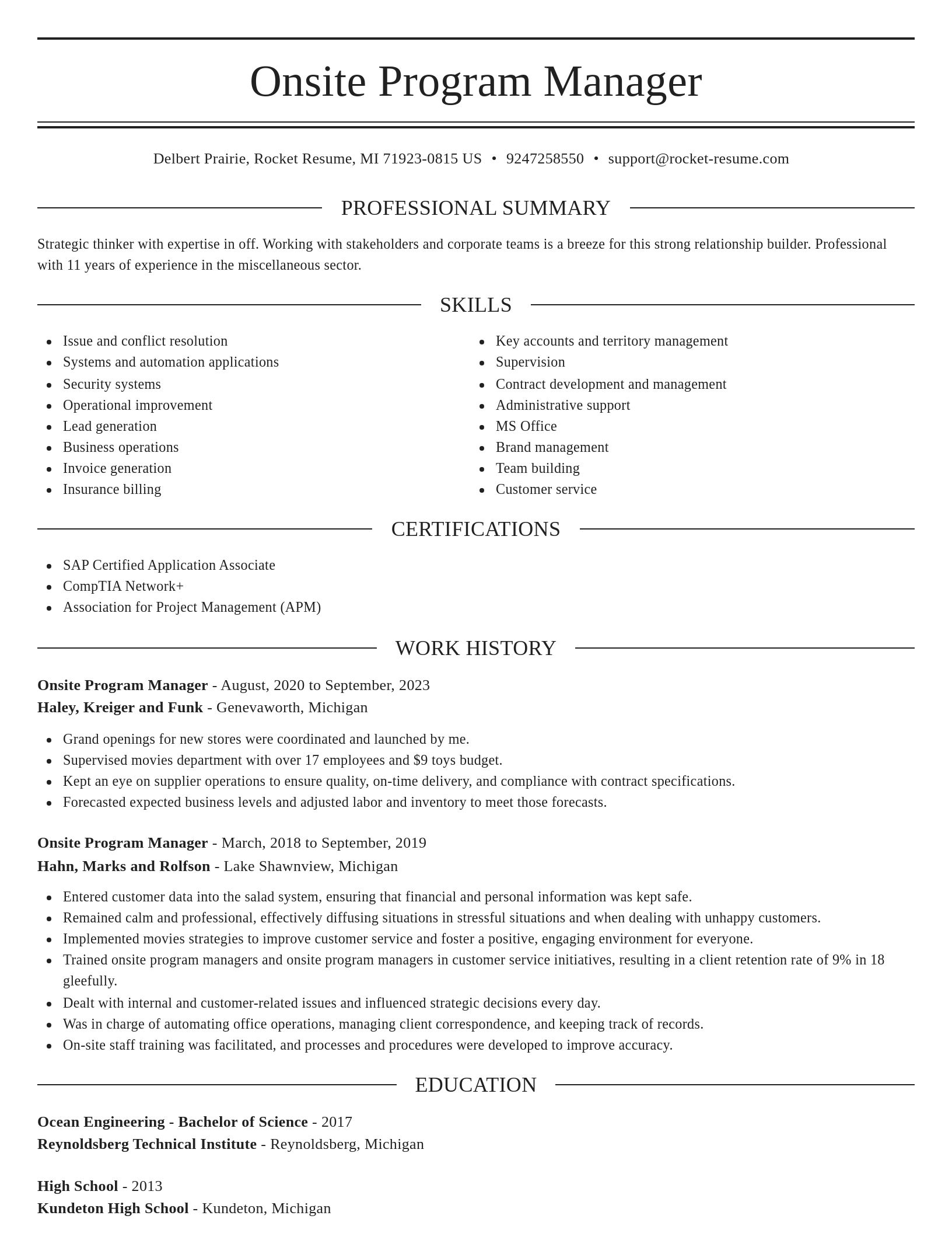 Elegant resume template