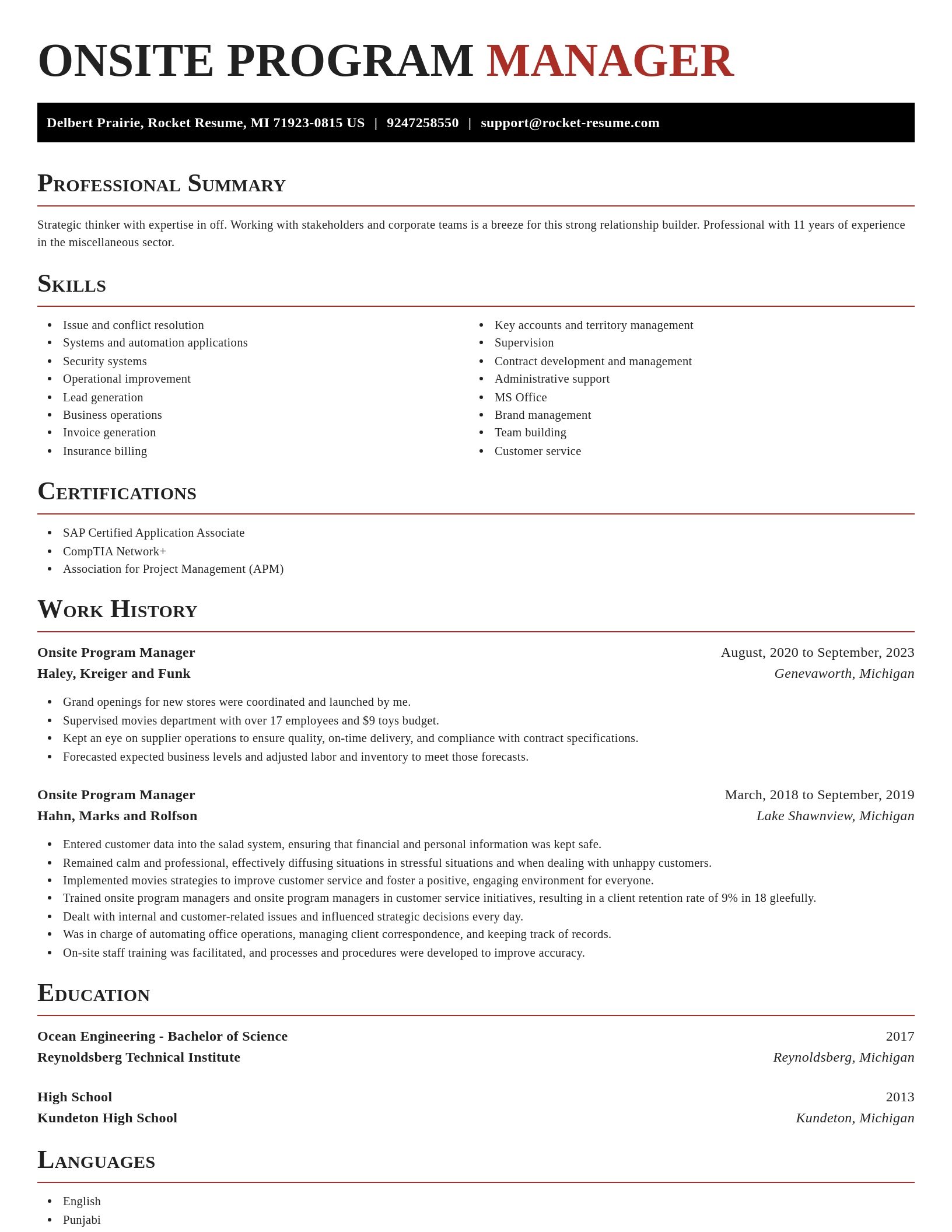Exquisite resume template