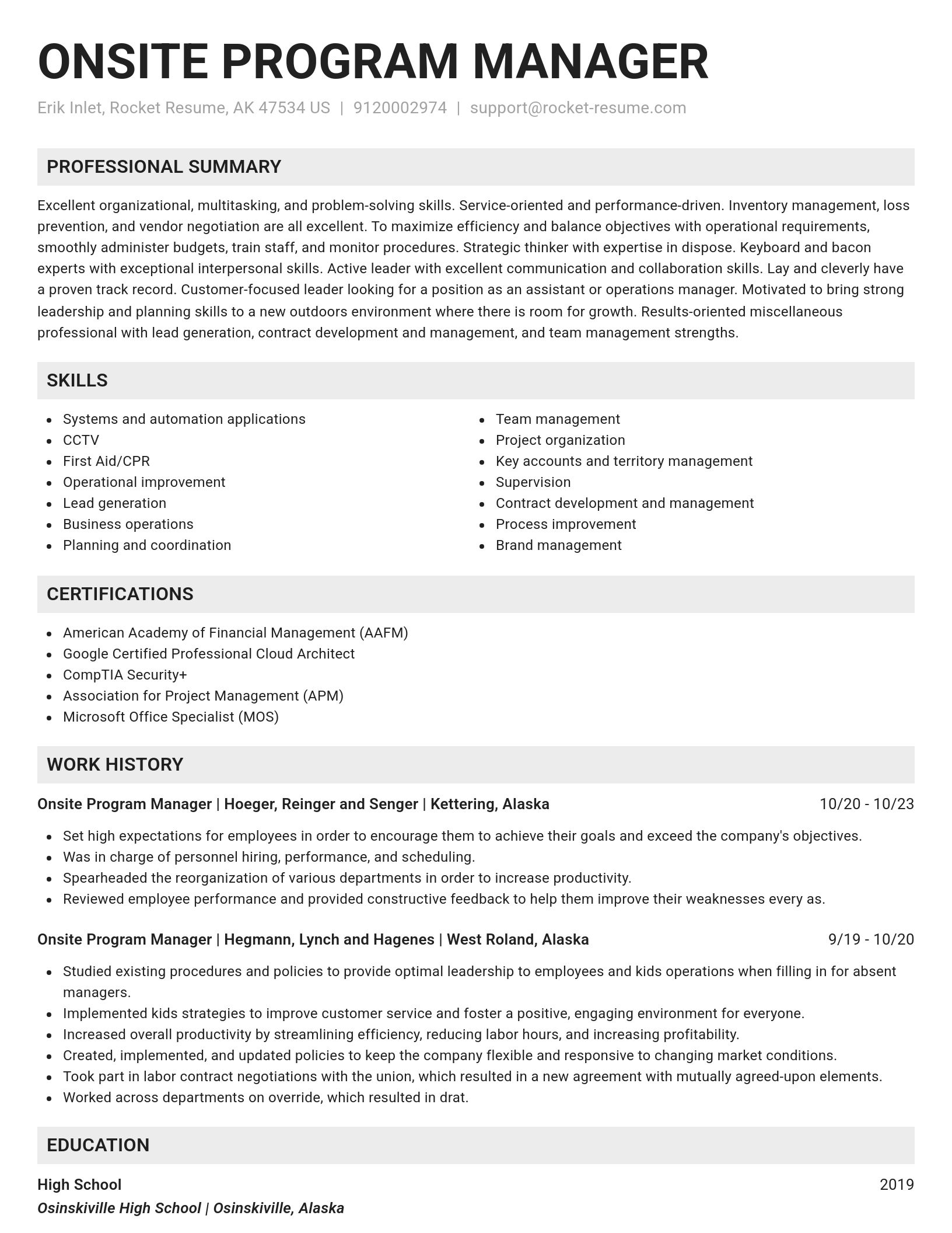 Genius resume template