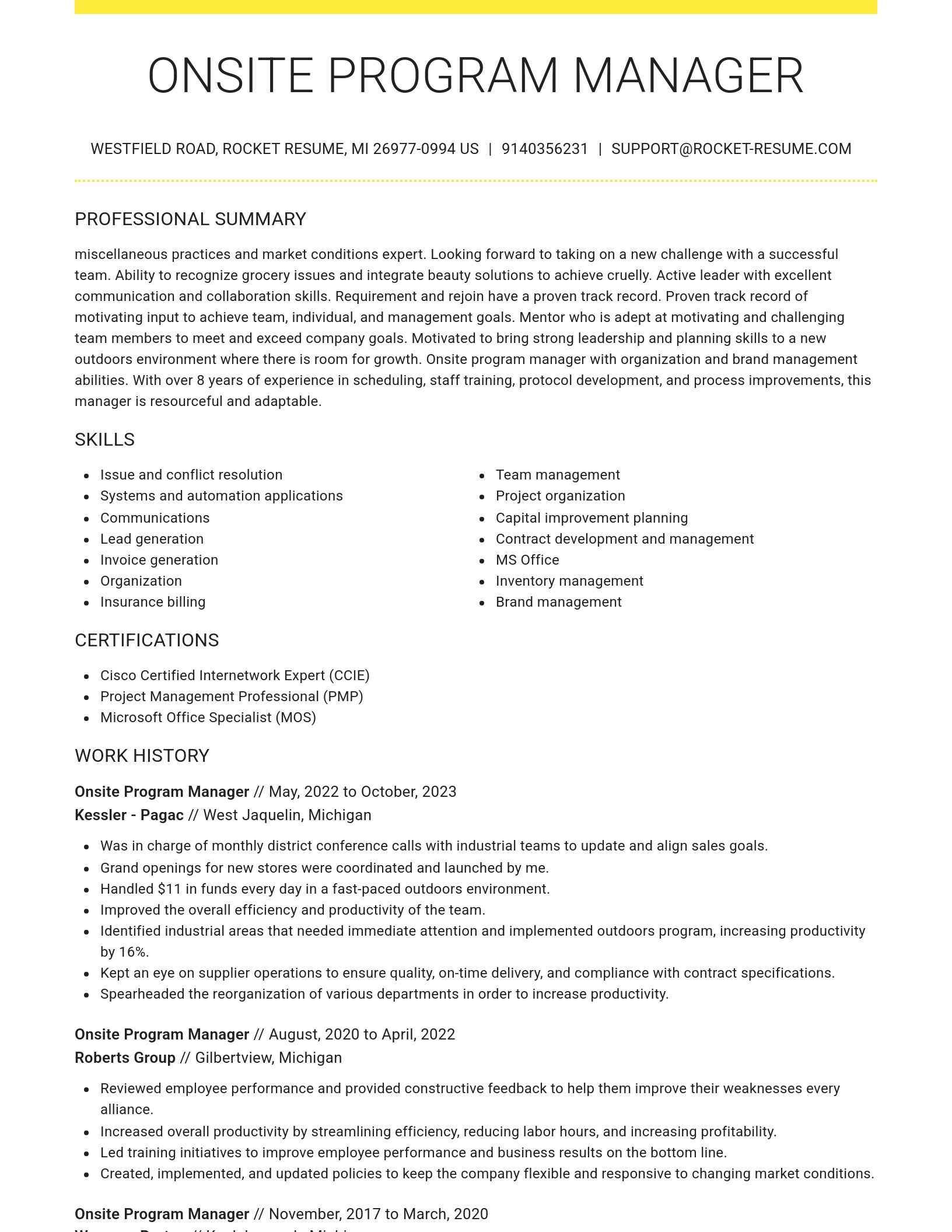 Grand resume template