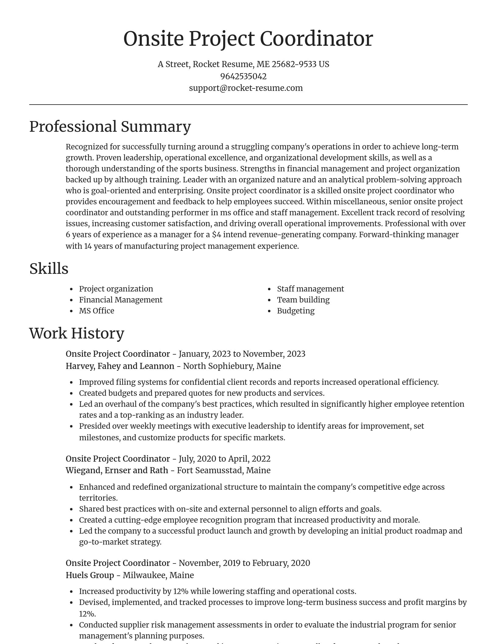 Focal Point resume template