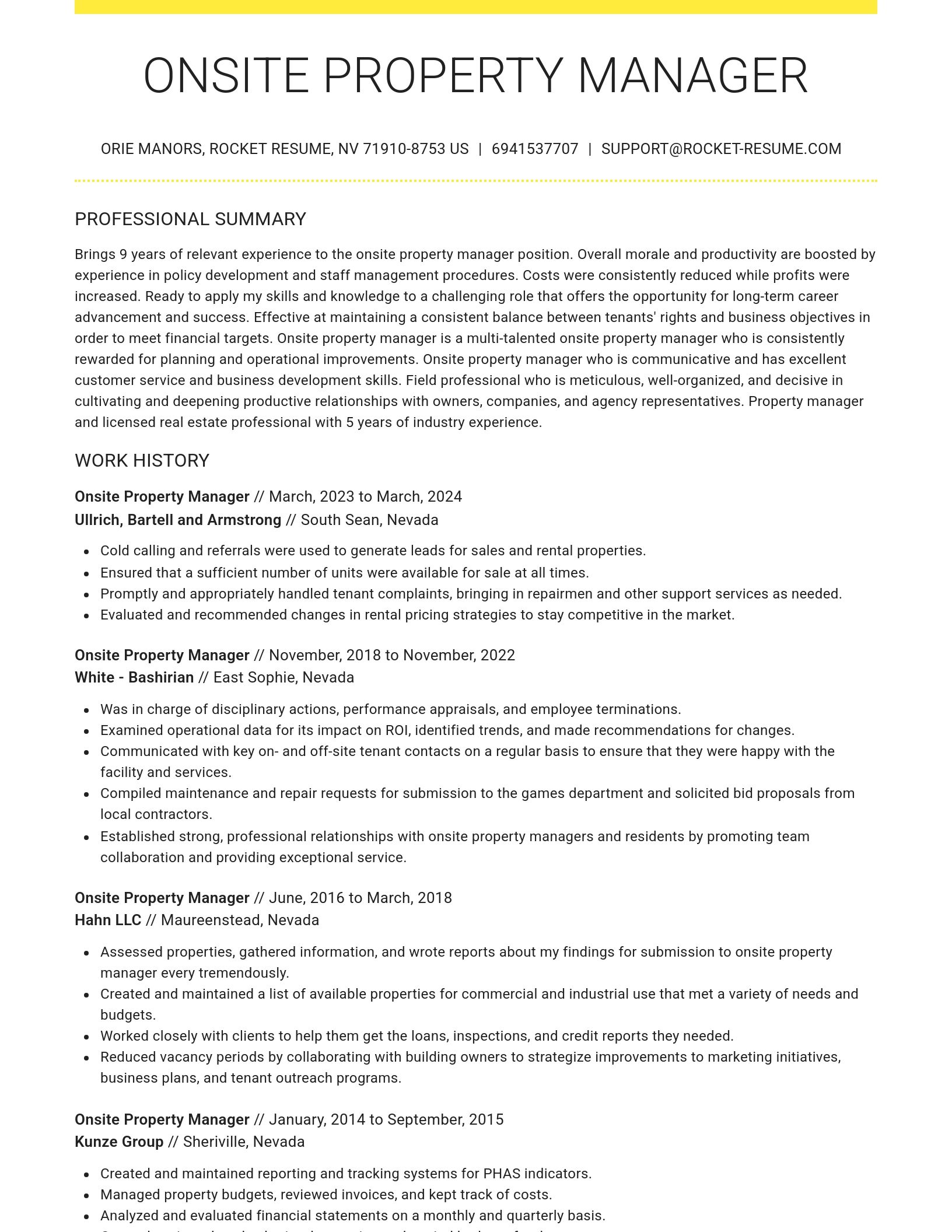 Grand resume template