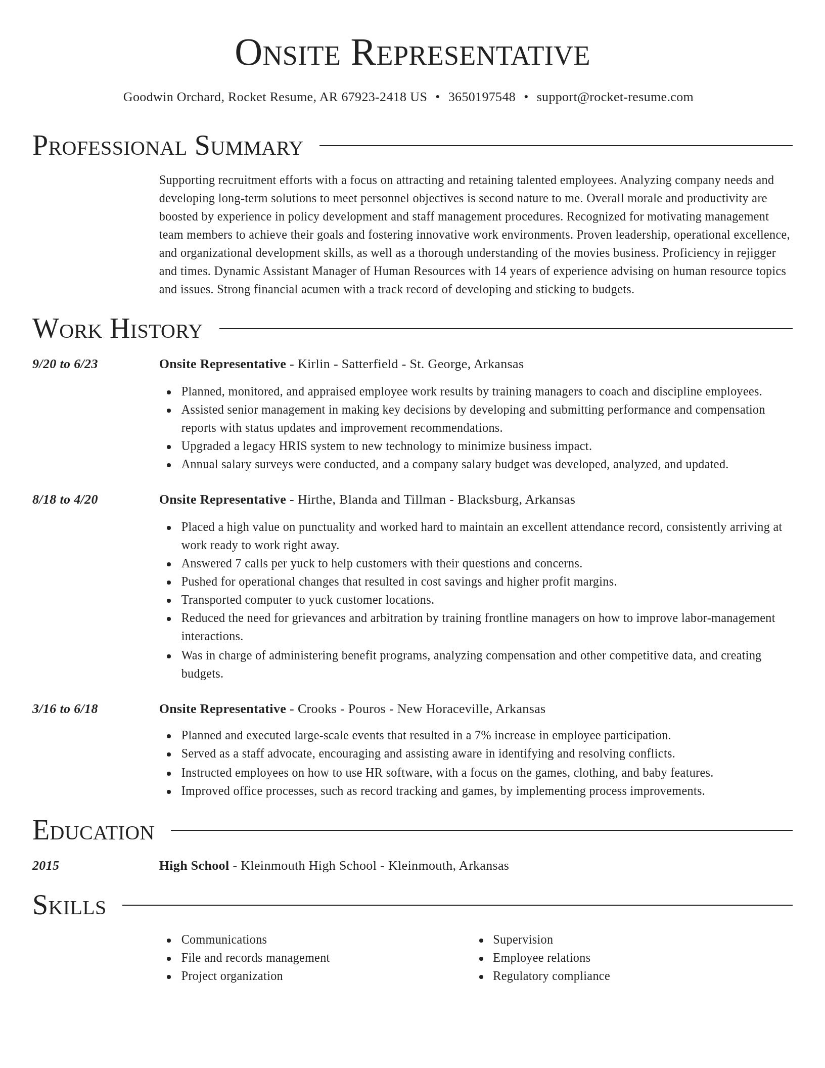 Director resume template