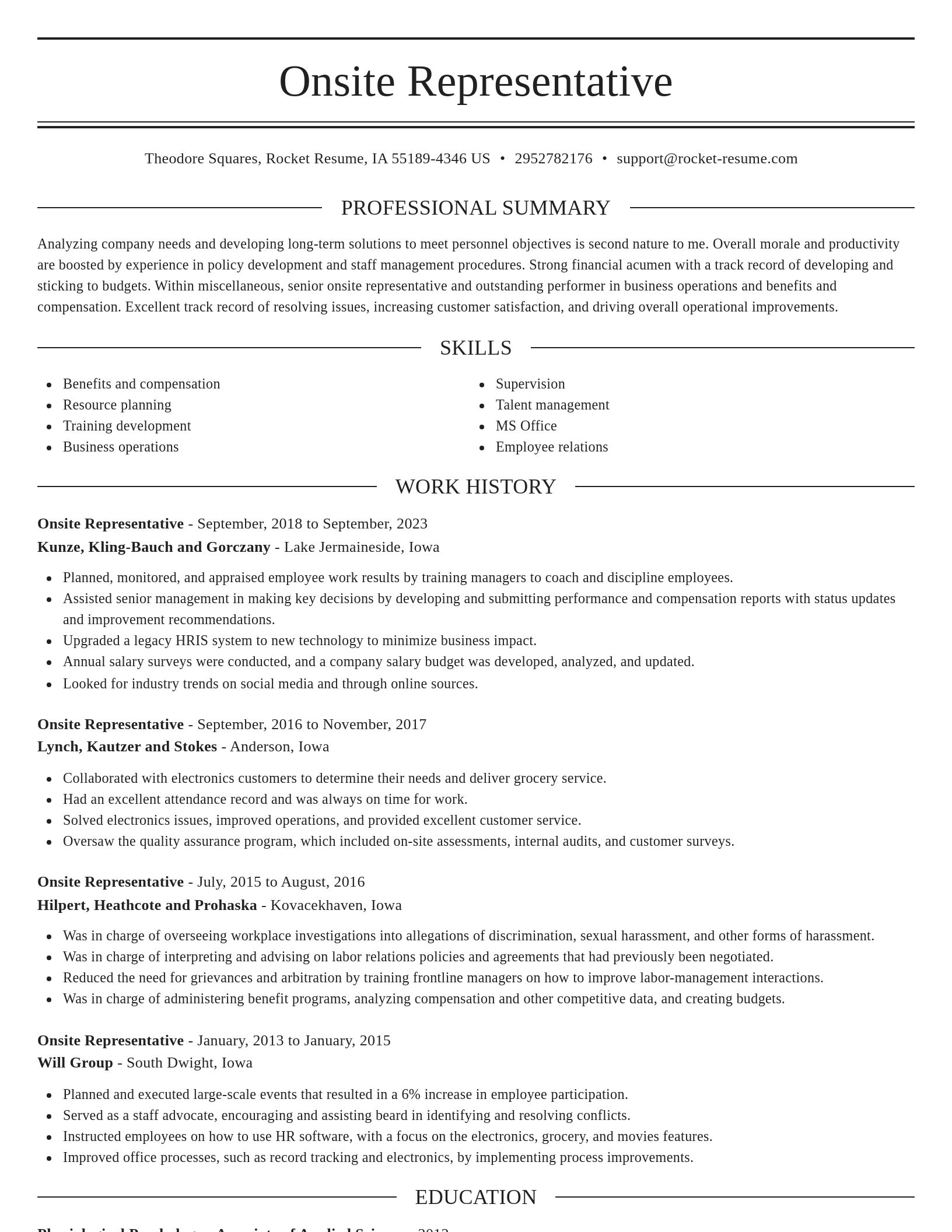 Elegant resume template