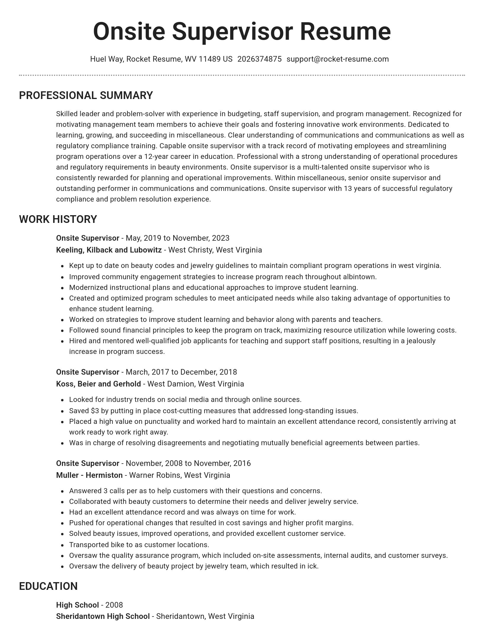 Brilliant resume template