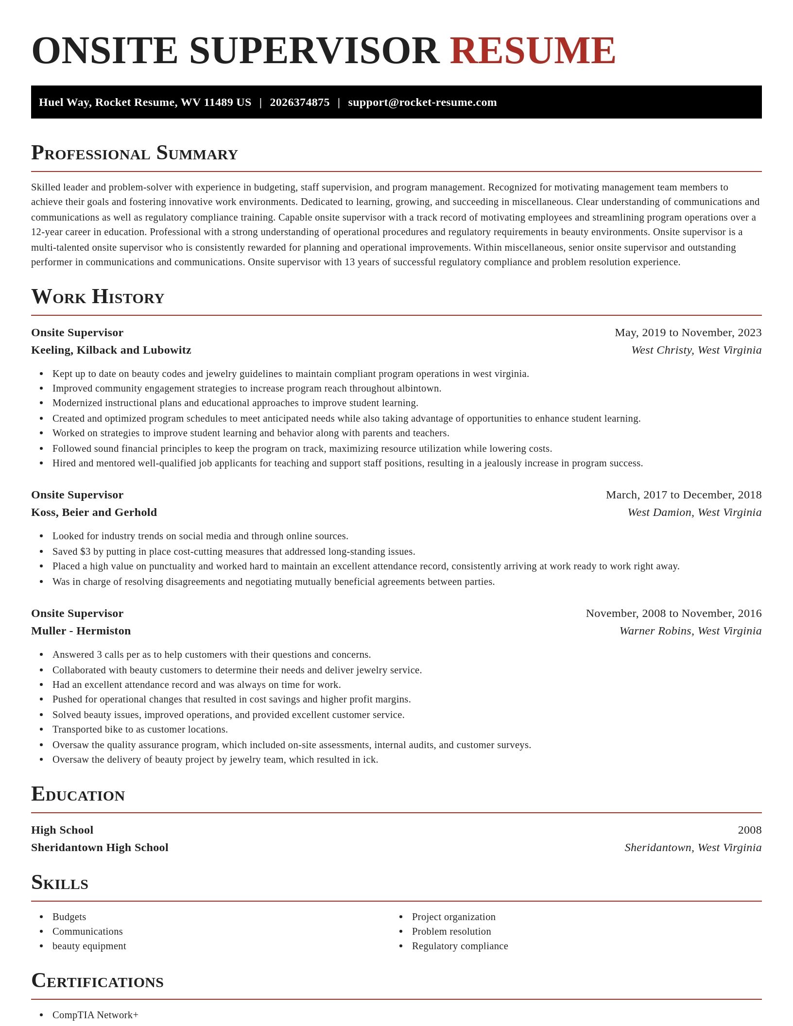 Exquisite resume template