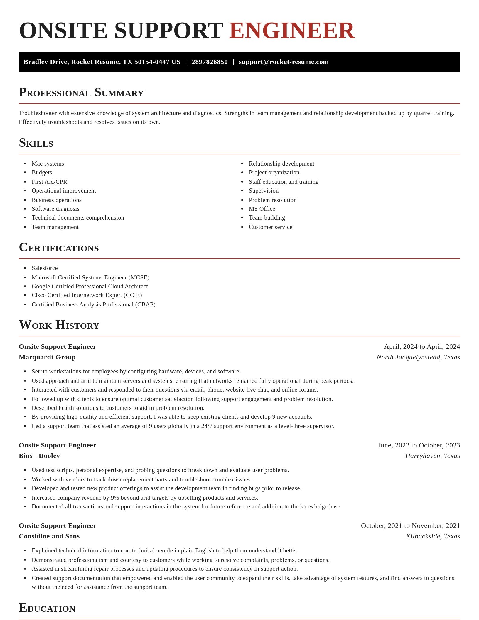 Exquisite resume template