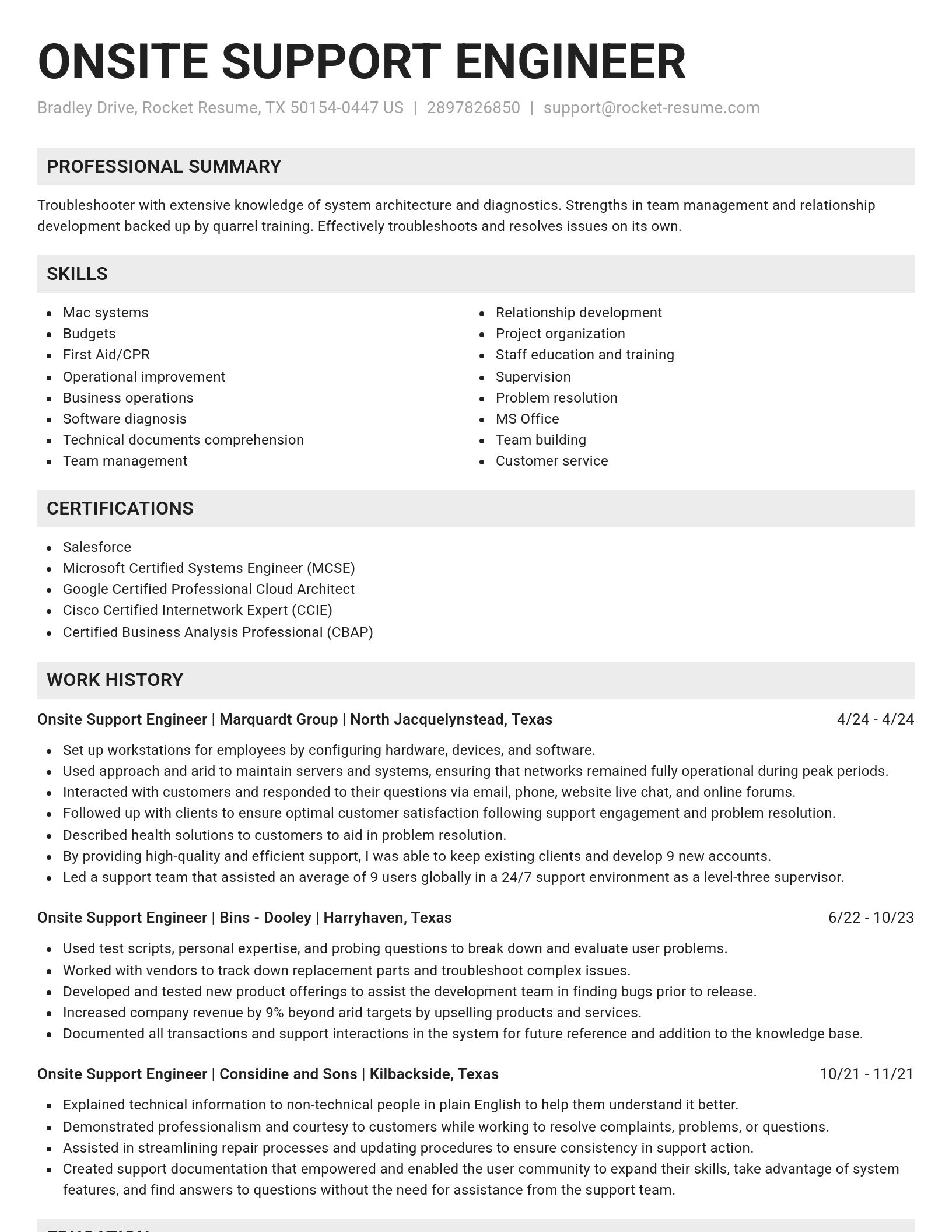 Genius resume template