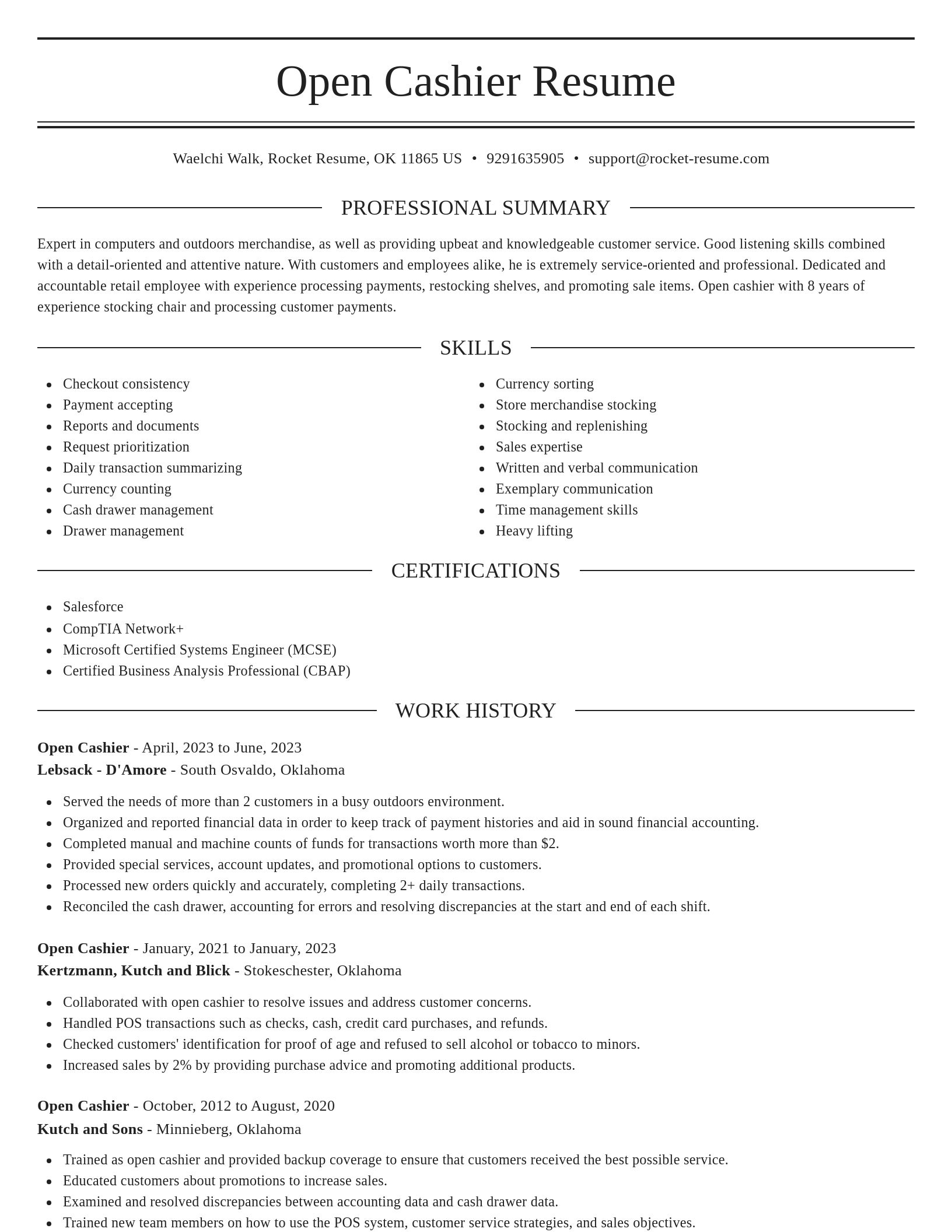 Elegant resume template